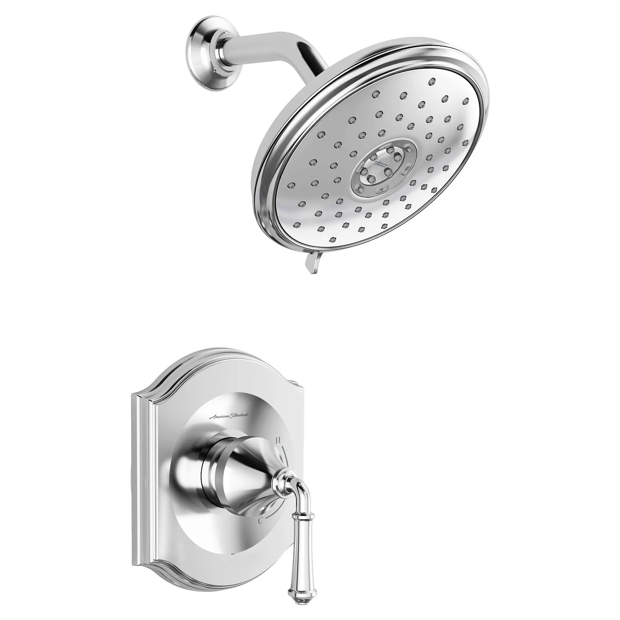 Portsmouth 1.8 GPM Shower Trim Kit with Water-Saving Showerhead and Double Ceramic Pressure Balance Cartridge with Lever Handle - Image 14