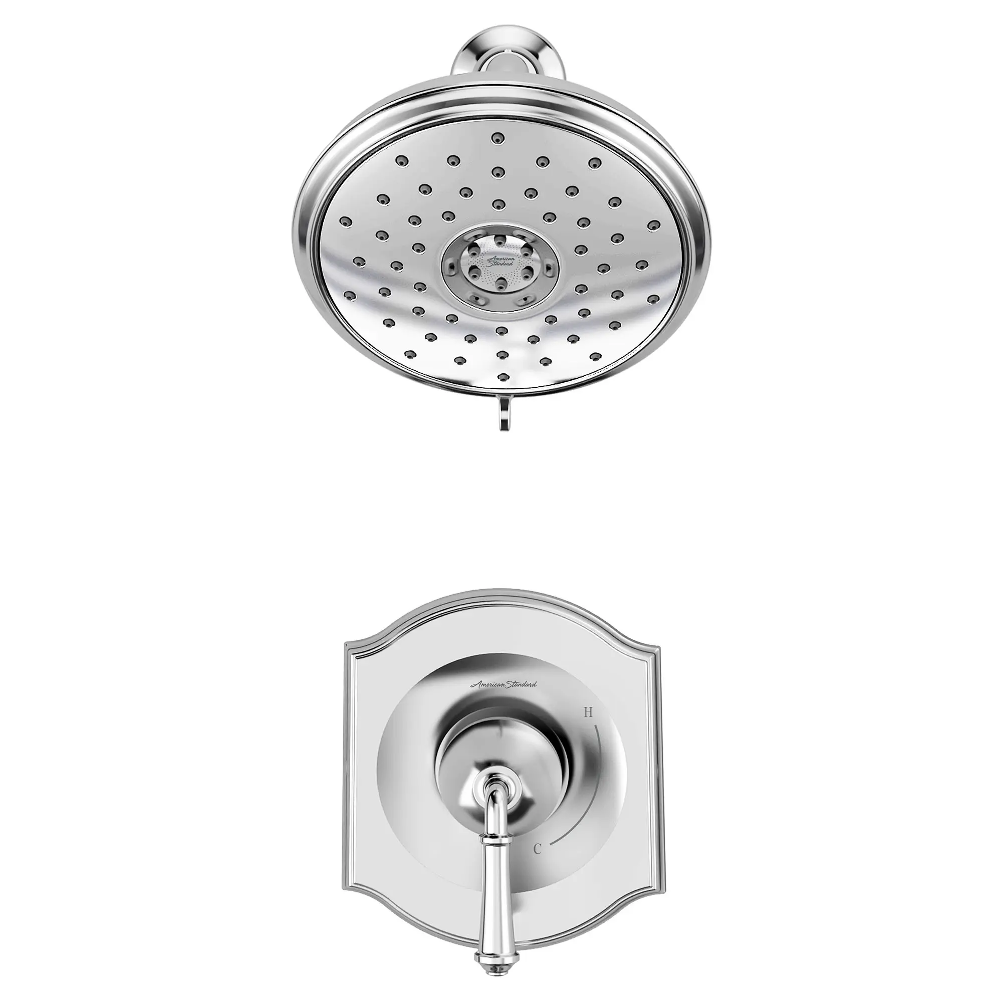 Portsmouth 1.8 GPM Shower Trim Kit with Water-Saving Showerhead and Double Ceramic Pressure Balance Cartridge with Lever Handle - Image 7