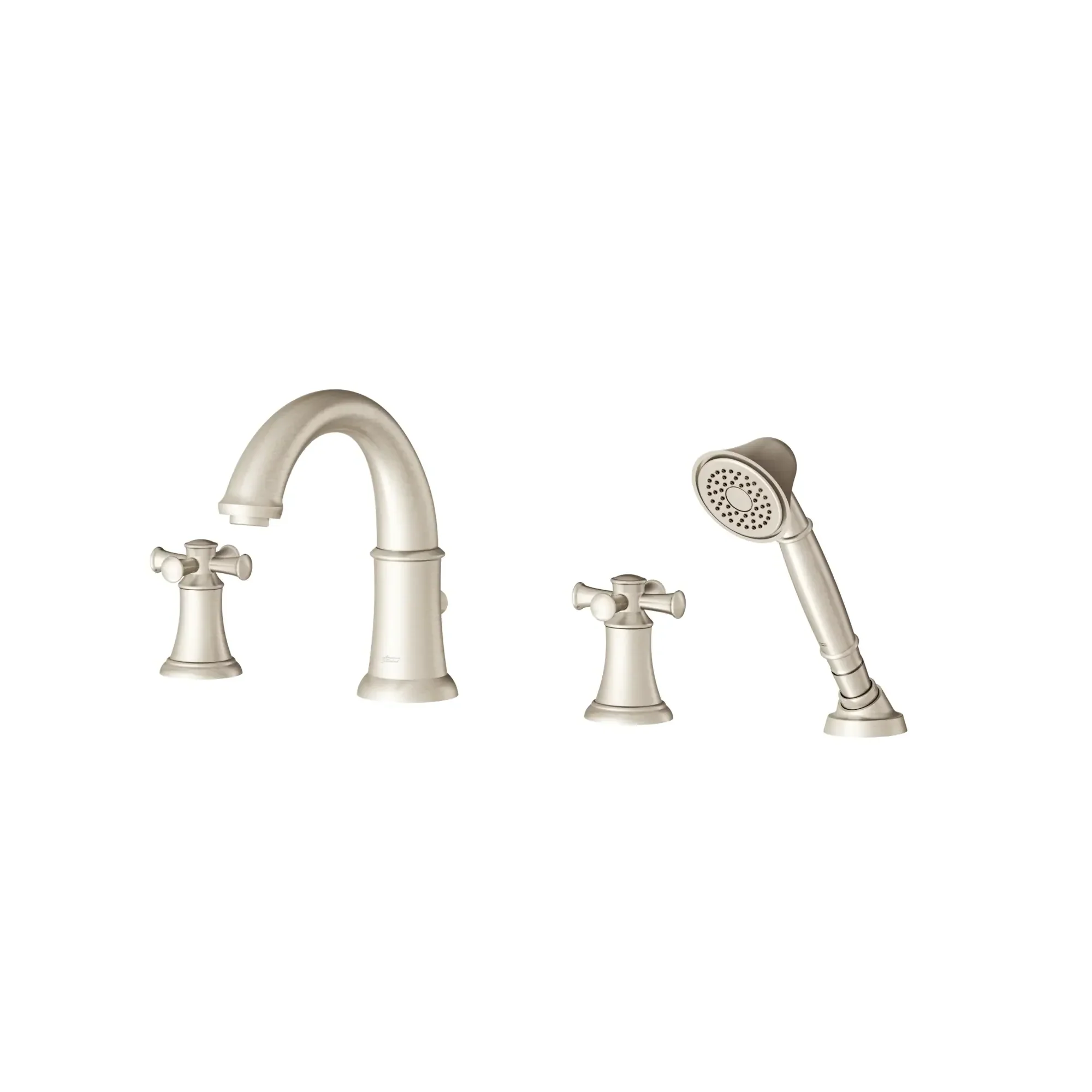Portsmouth Bathtub Faucet with Personal Shower for Flash Rough-in Valve with Cross Handles - Image 3