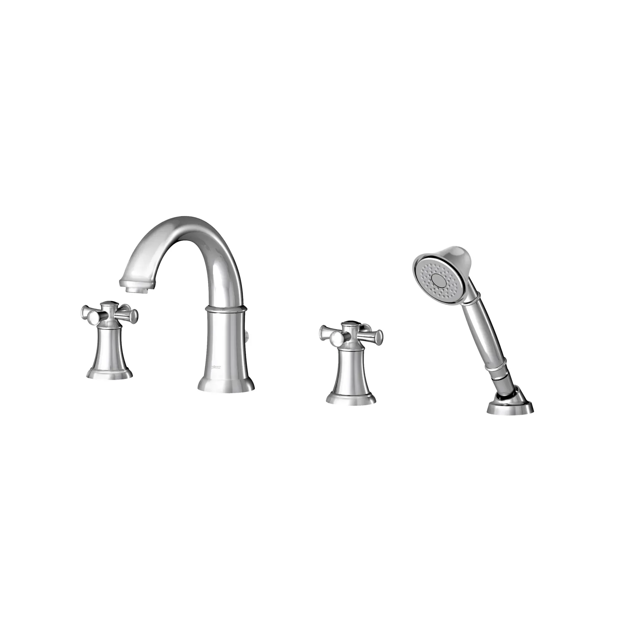 Portsmouth Bathtub Faucet with Personal Shower for Flash Rough-in Valve with Cross Handles - Image 5
