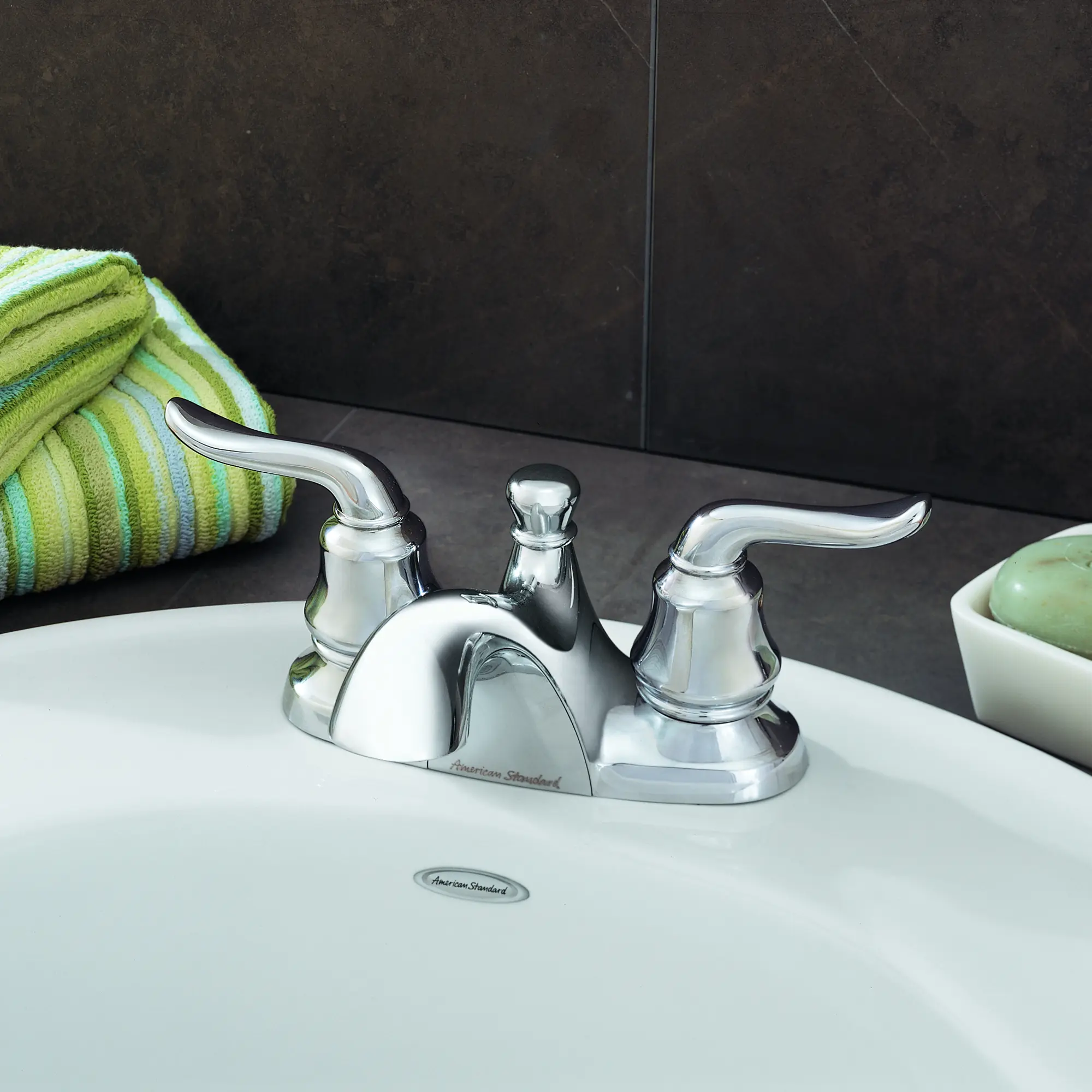 Princeton 4-In. Centerset 2-Handle Bathroom Faucet 1.2 GPM with Lever Handles - Image 6