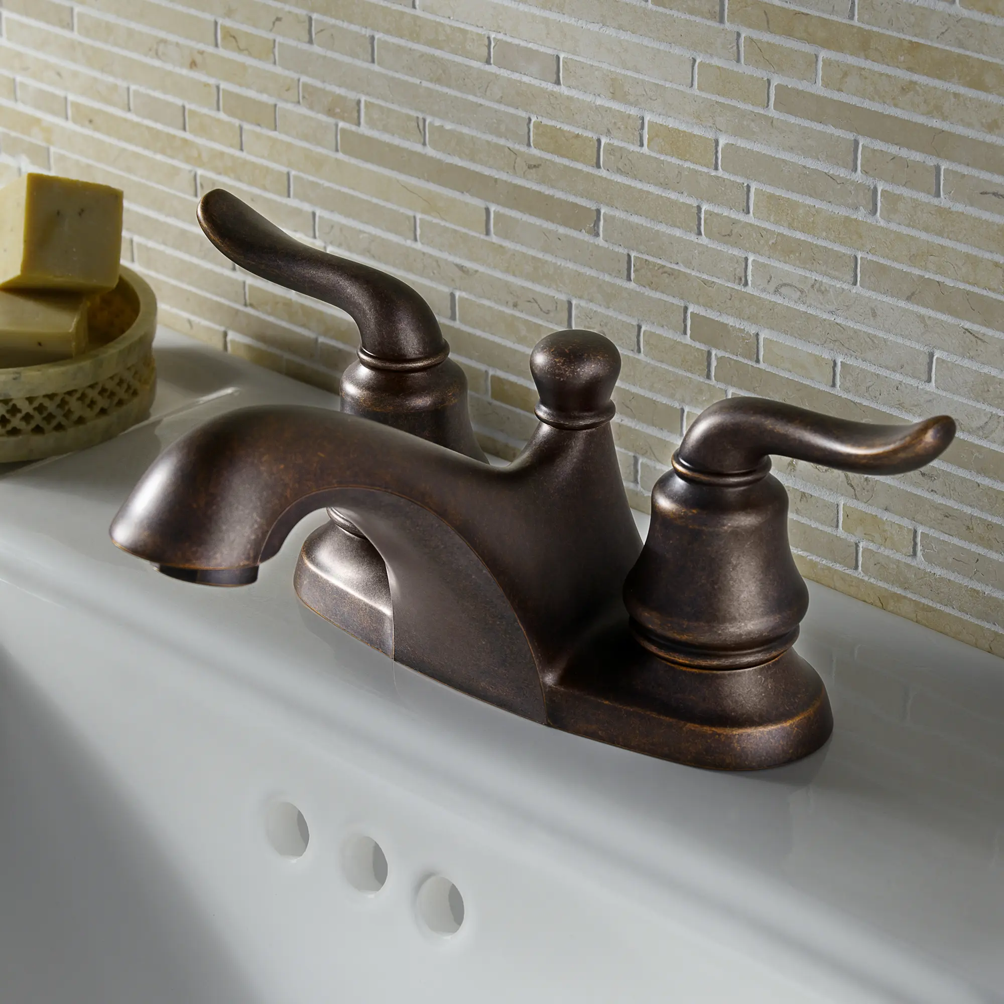 Princeton 4-In. Centerset 2-Handle Bathroom Faucet 1.2 GPM with Lever Handles - Image 8