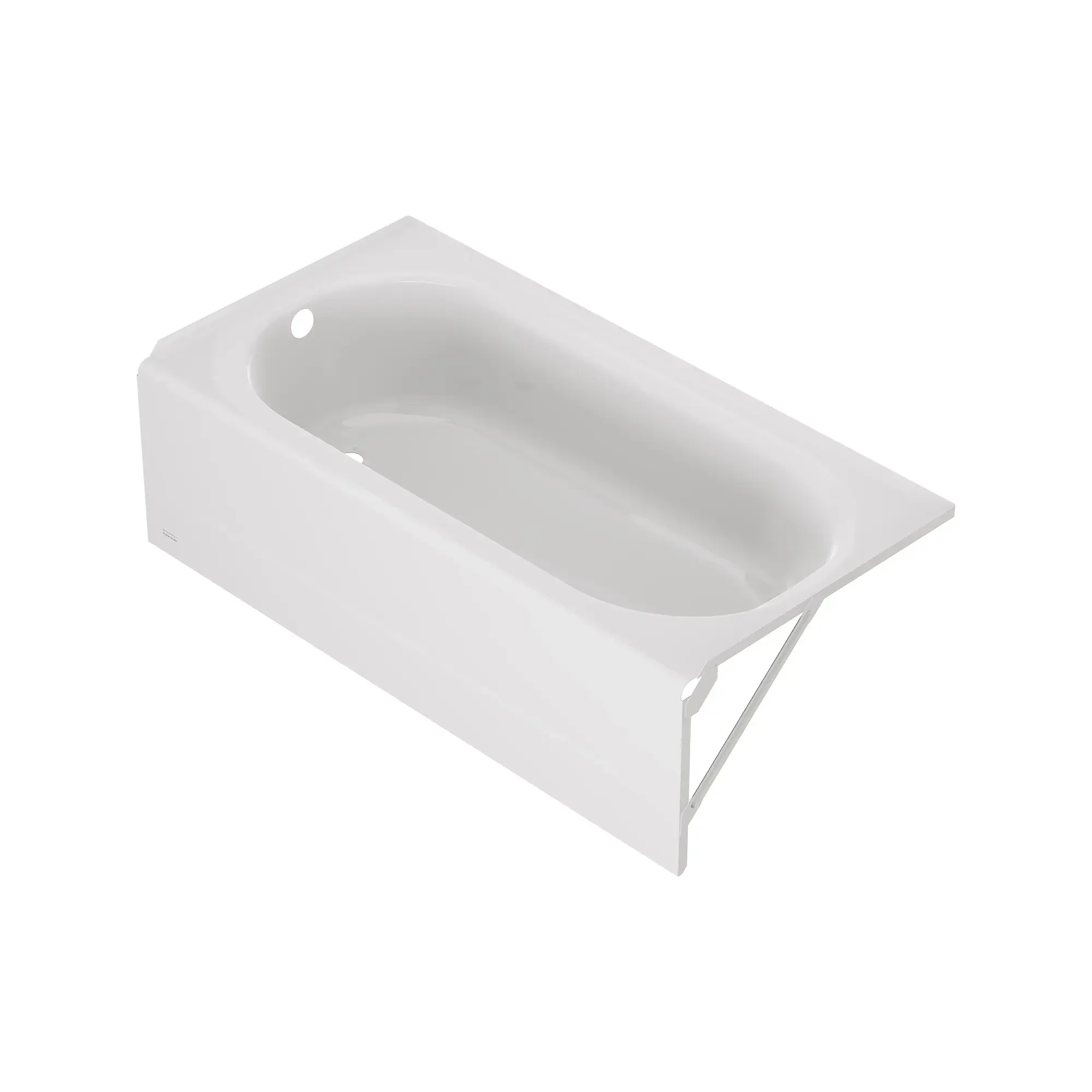 Princeton® PRO Steel 60 x 30-inch Above Floor Rough Integral Apron Bathtub with Left-Hand Outlet