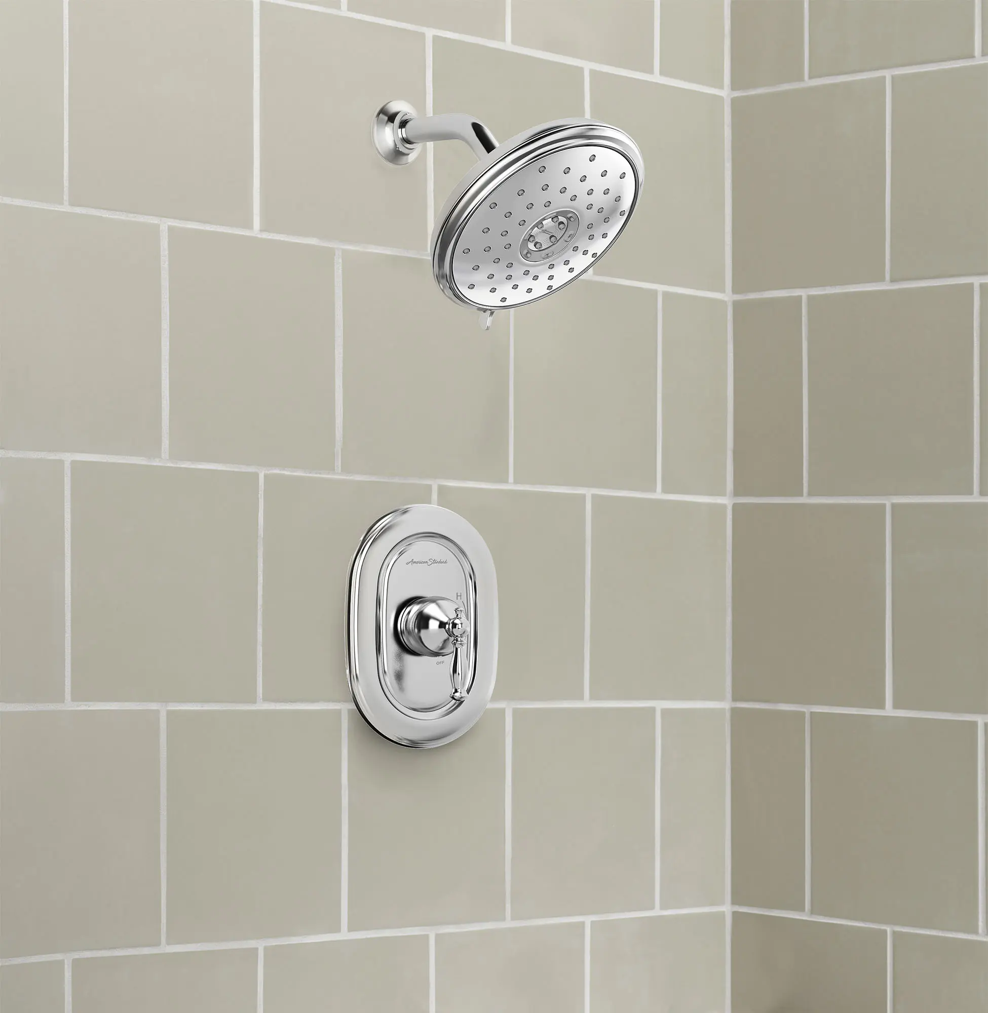 Quentin® 1.8 gpm /6.8 L/min Shower Trim Kit With Water-Saving Showerhead, Double Ceramic Pressure Balance Cartridge With Lever Handle - Image 4