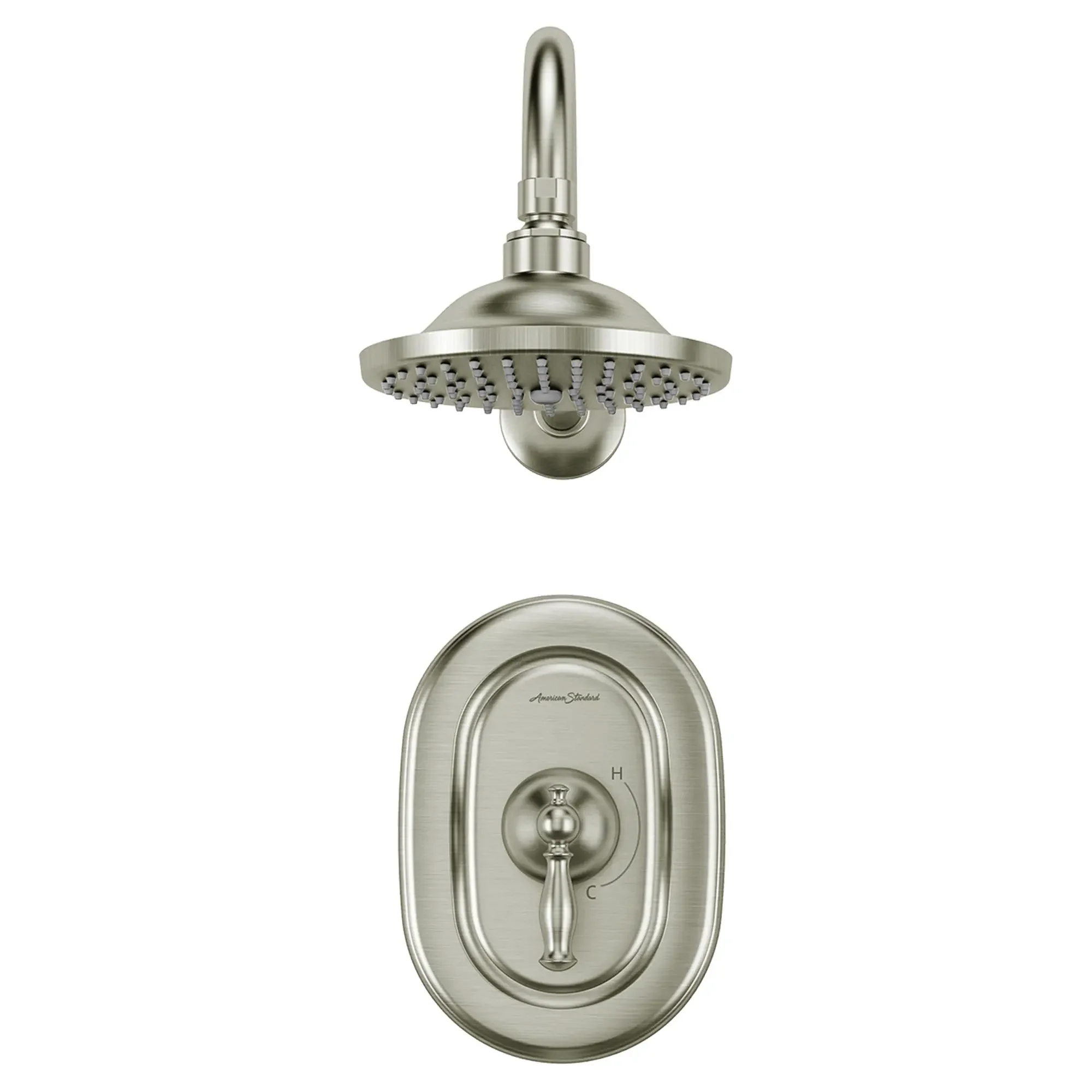 Quentin® 2.5 gpm/9.5 L/min Shower Trim Kit With Rain Showerhead, Double Ceramic Pressure Balance Cartridge With Lever Handle - Image 2
