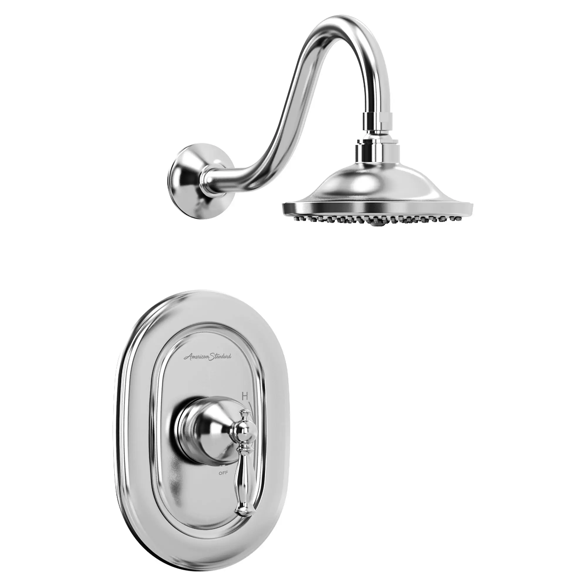 Quentin® 2.5 gpm/9.5 L/min Shower Trim Kit With Rain Showerhead, Double Ceramic Pressure Balance Cartridge With Lever Handle - Image 5
