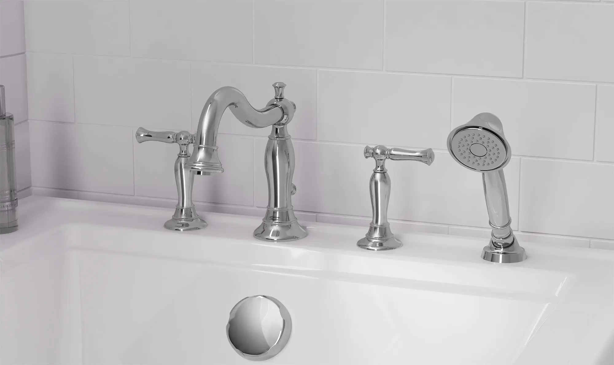 Quentin® Bathtub Faucet With Lever Handles and Personal Shower for Flash® Rough-In Valve - Image 8