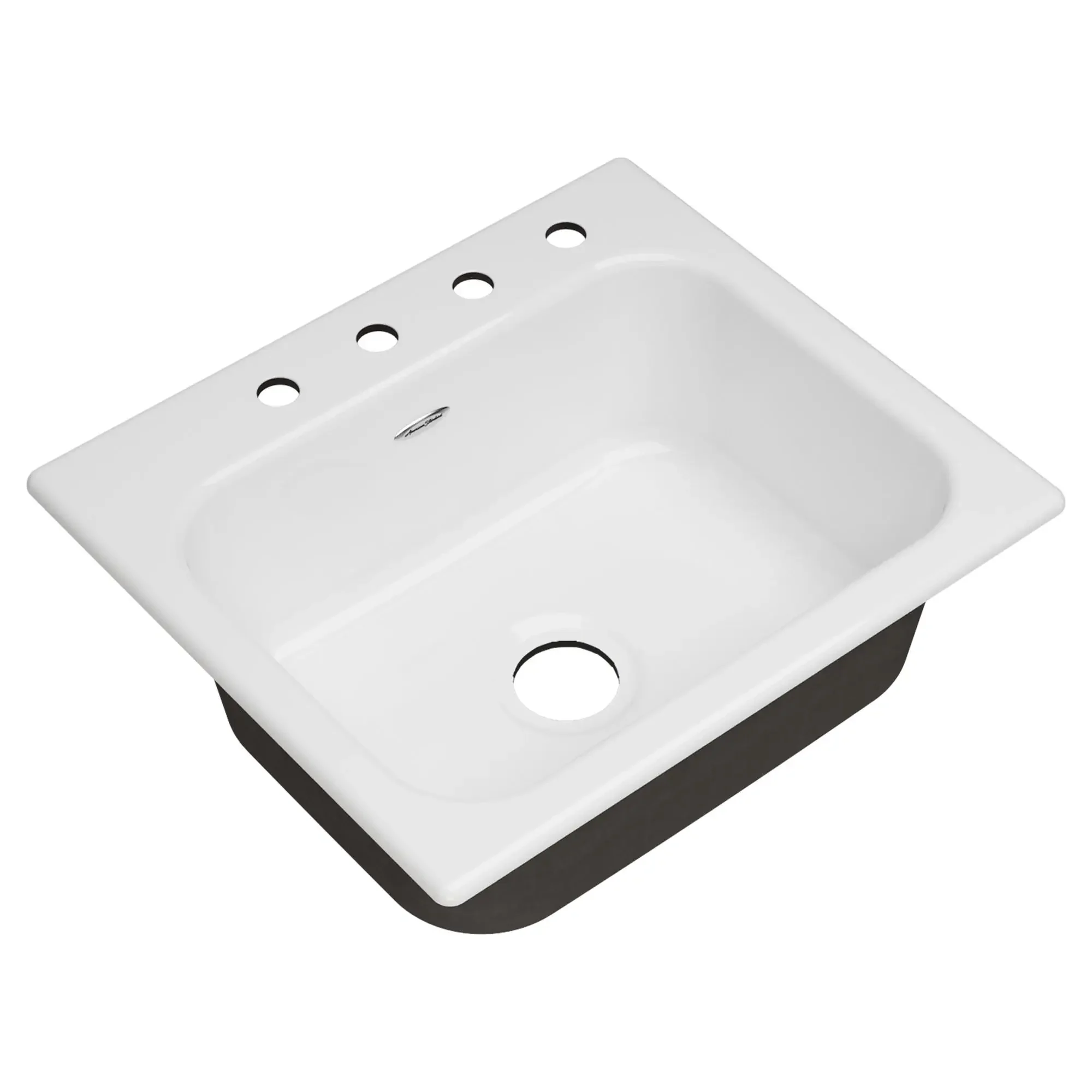 Quince 25 x 22-Inch Cast Iron 4-Hole Drop-In Single-Bowl Kitchen Sink - Image 2