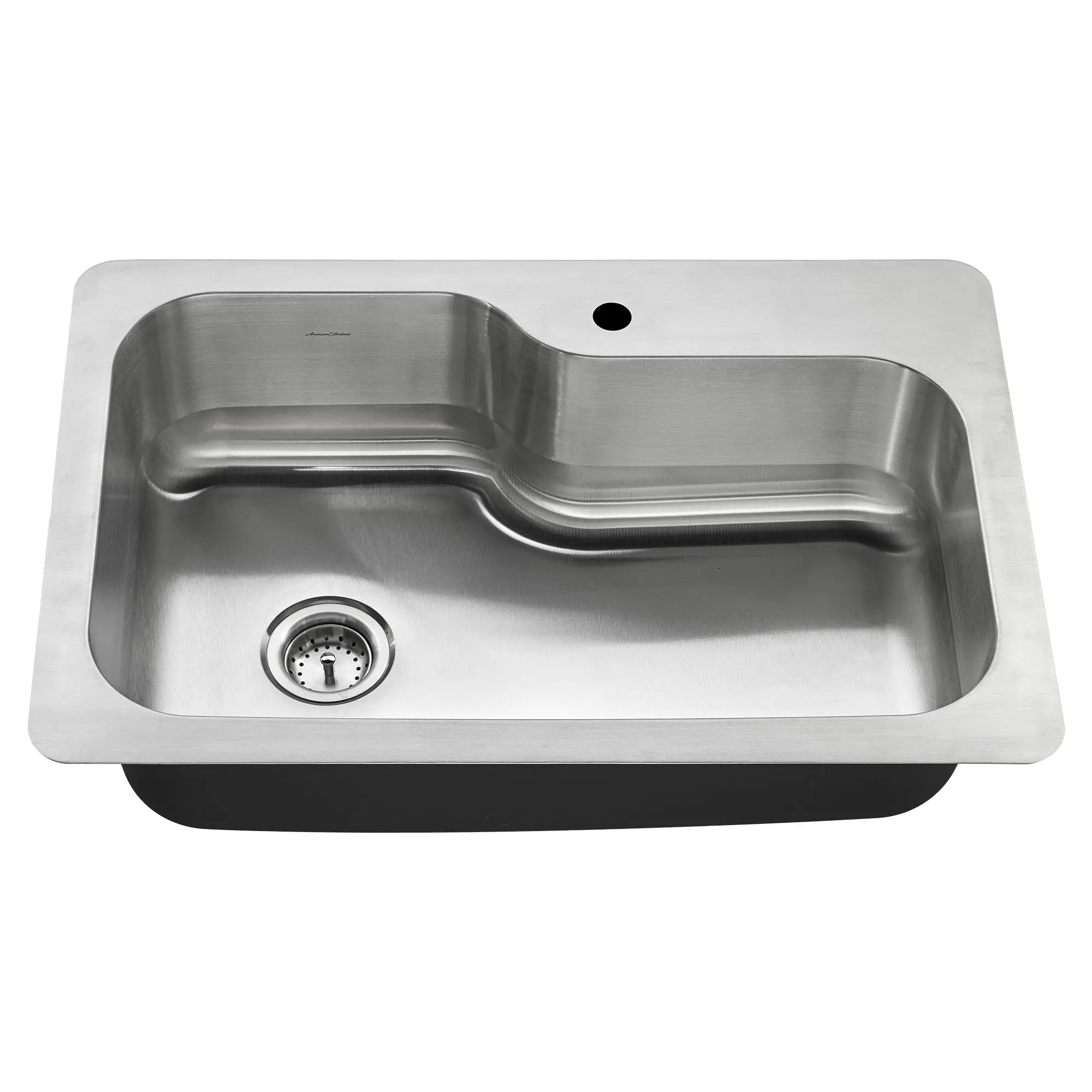 Raleigh® 33 x 22-Inch Stainless Steel Drop-In or Undermount Single-Bowl Residential Kitchen Sink With Dual-Spray Faucet