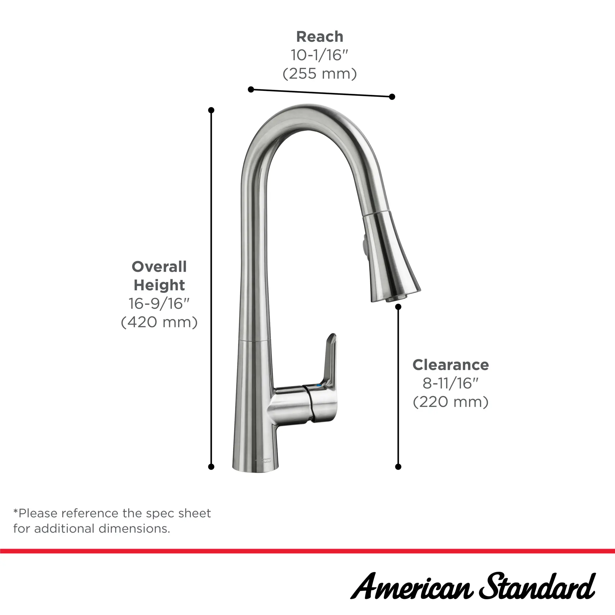 Raleigh® Pull-Down Kitchen Faucet Ss - Image 14