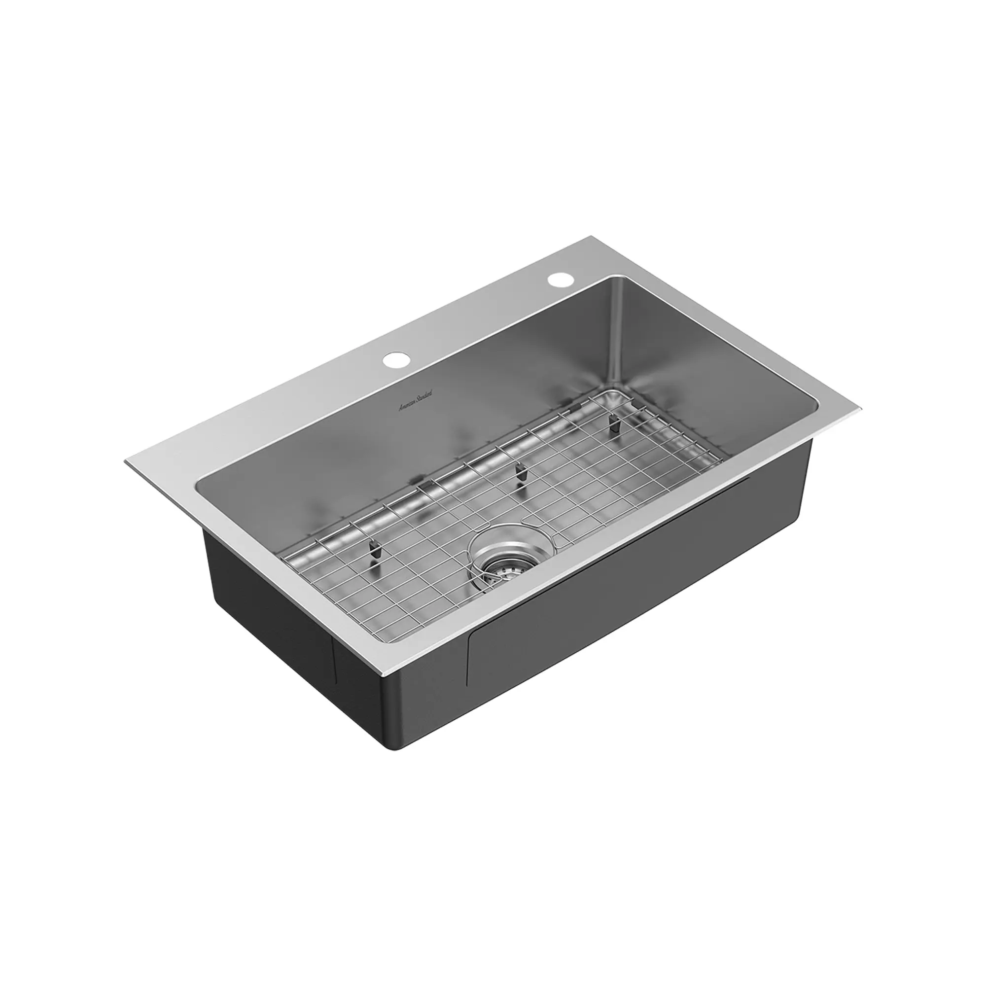 Raviv® Pull-Down Faucet and 33-Inch Stainless Steel Single-Bowl Kitchen Sink Kit - Image 3