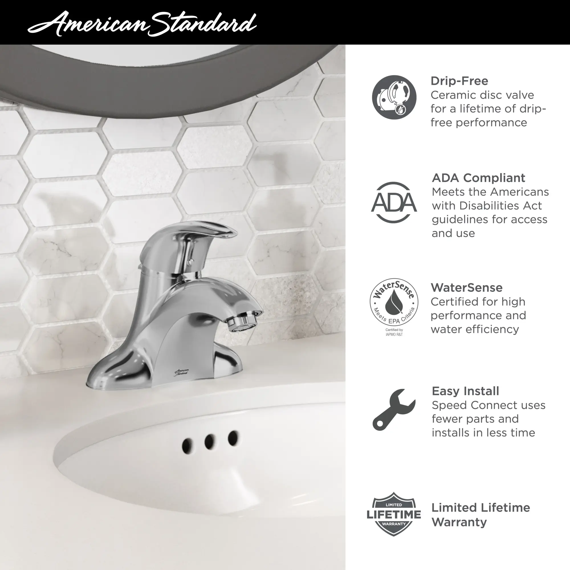 Reliant 3® 4-Inch Centerset Single-Handle Bathroom Faucet 1.2 gpm/4.5 L/min With Lever Handle - Image 13