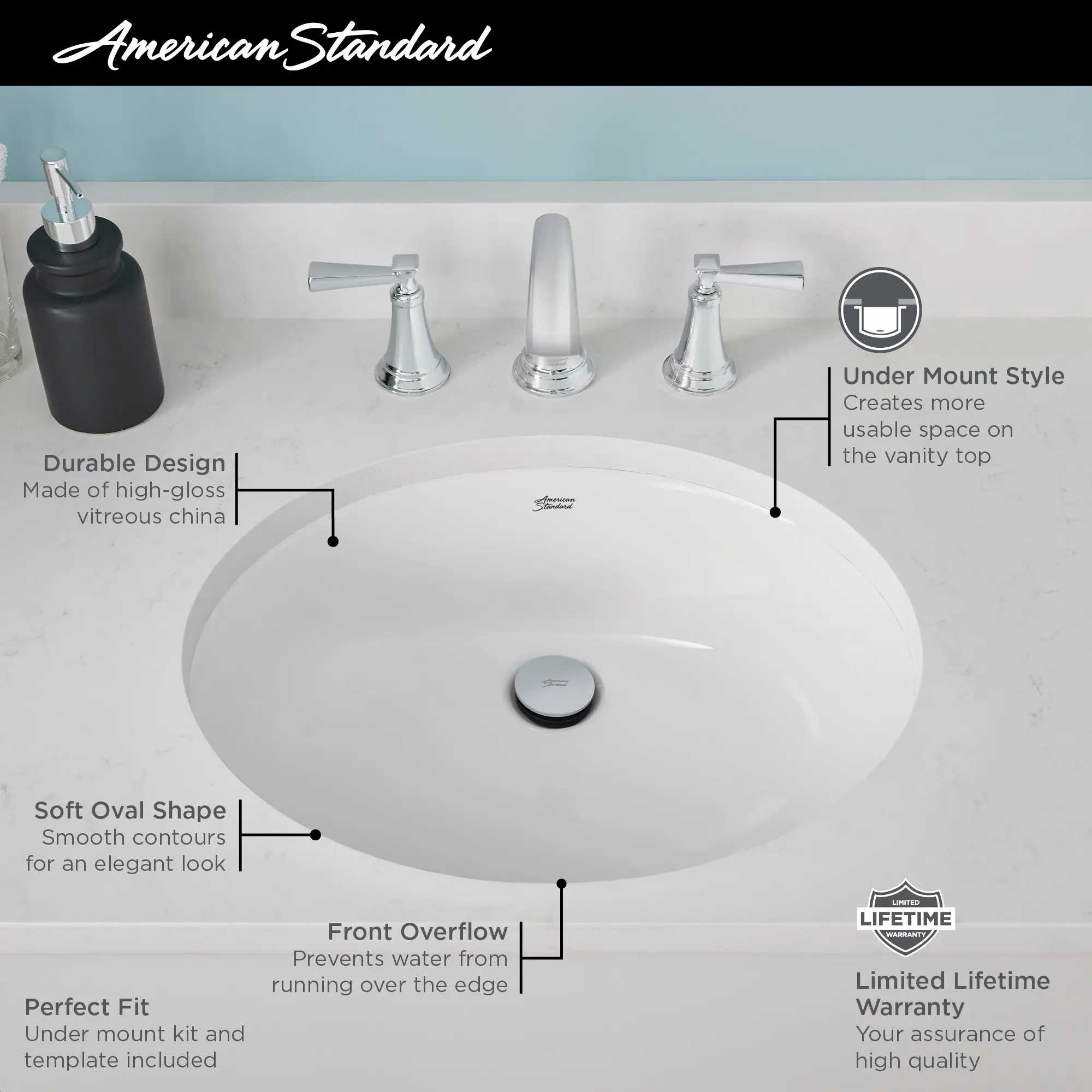 Reliant® Oval Under Counter Bathroom Sink - Image 6