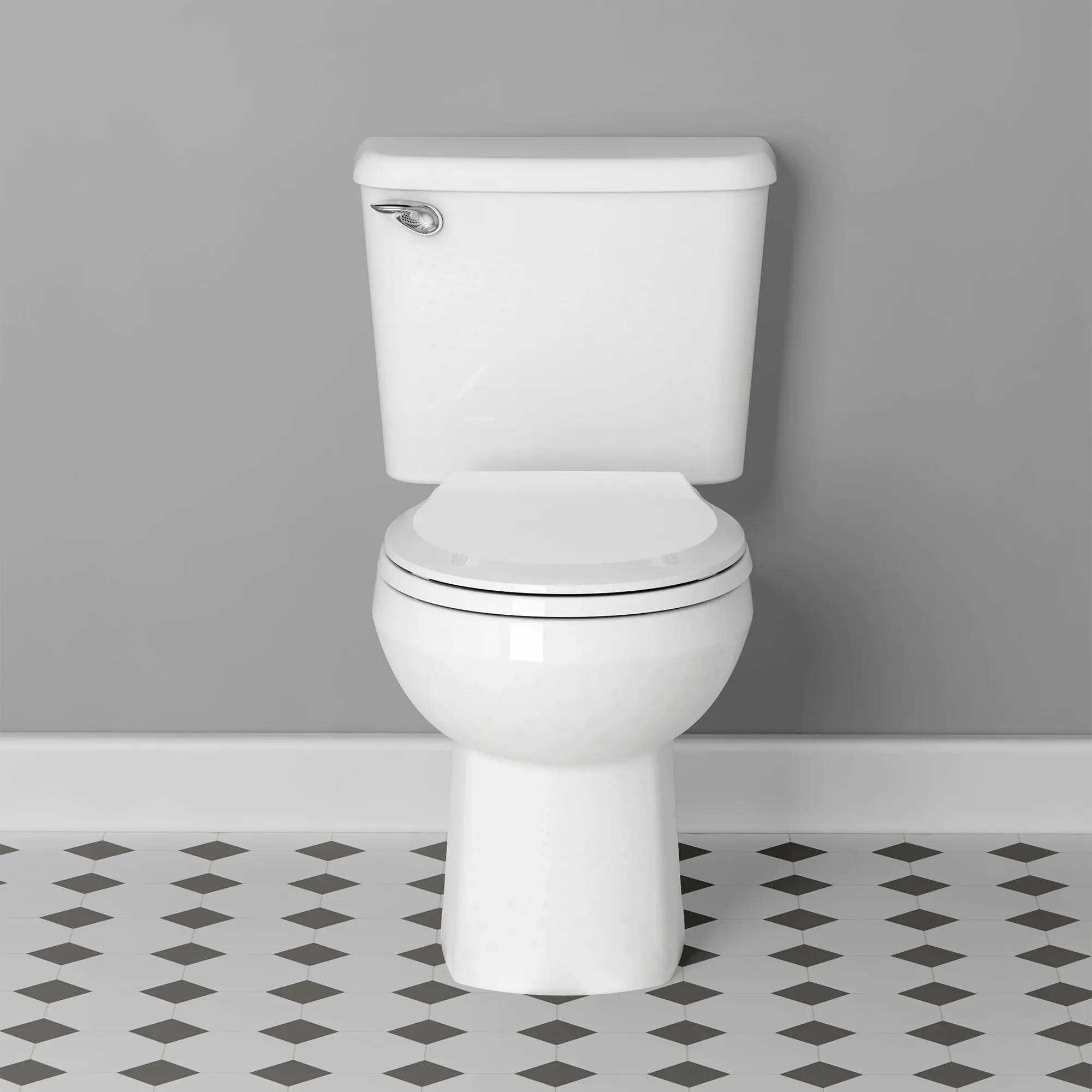 Reliant Two-Piece 1.28 gpf/4.8 Lpf Standard Height Round Front 10-Inch Rough Toilet with Seat - Image 5