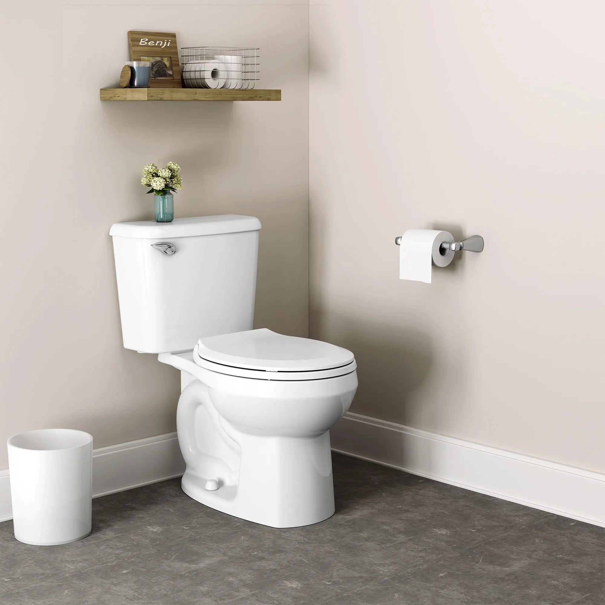 Reliant Two-Piece 1.28 gpf/4.8 Lpf Standard Height Round Front 10-Inch Rough Toilet with Seat - Image 6