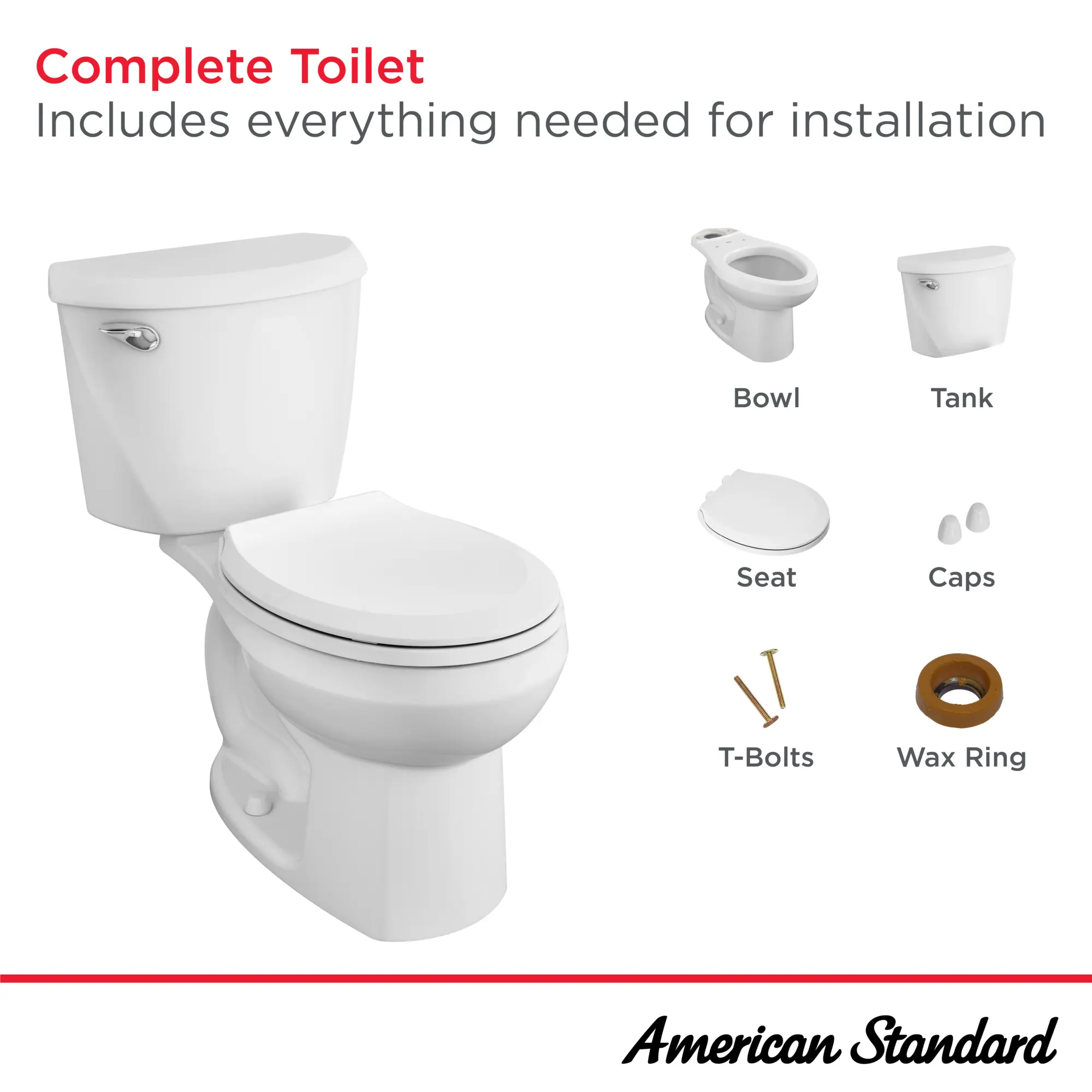 Reliant Two-Piece 1.28 gpf/4.8 Lpf Standard Height Round Front Toilet with Seat - Image 18