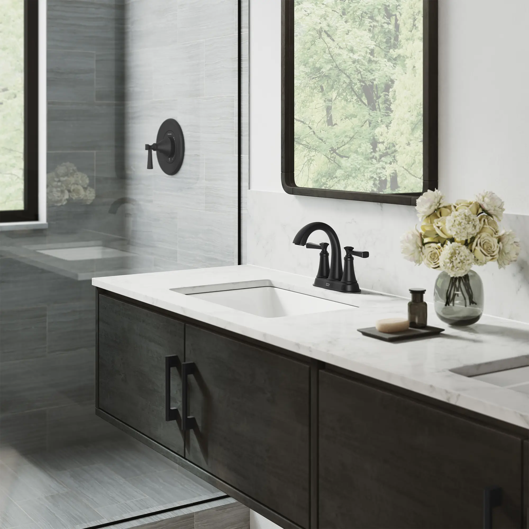Rumson® 4-Inch Centerset 2-Handle Bathroom Faucet 1.2 gpm/4.5 L/min With Lever Handles - Image 60