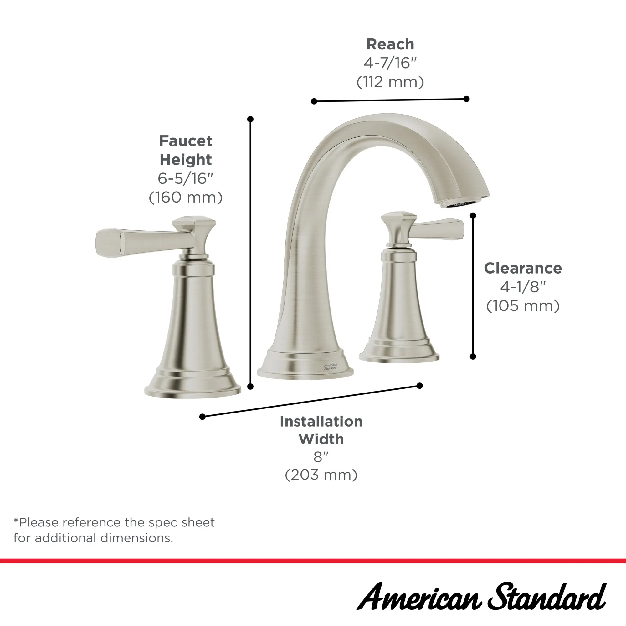 Rumson® 8-Inch Widespread 2-Handle Bathroom Faucet 1.2 gpm/4.5 L/min With Lever Handles - Image 33