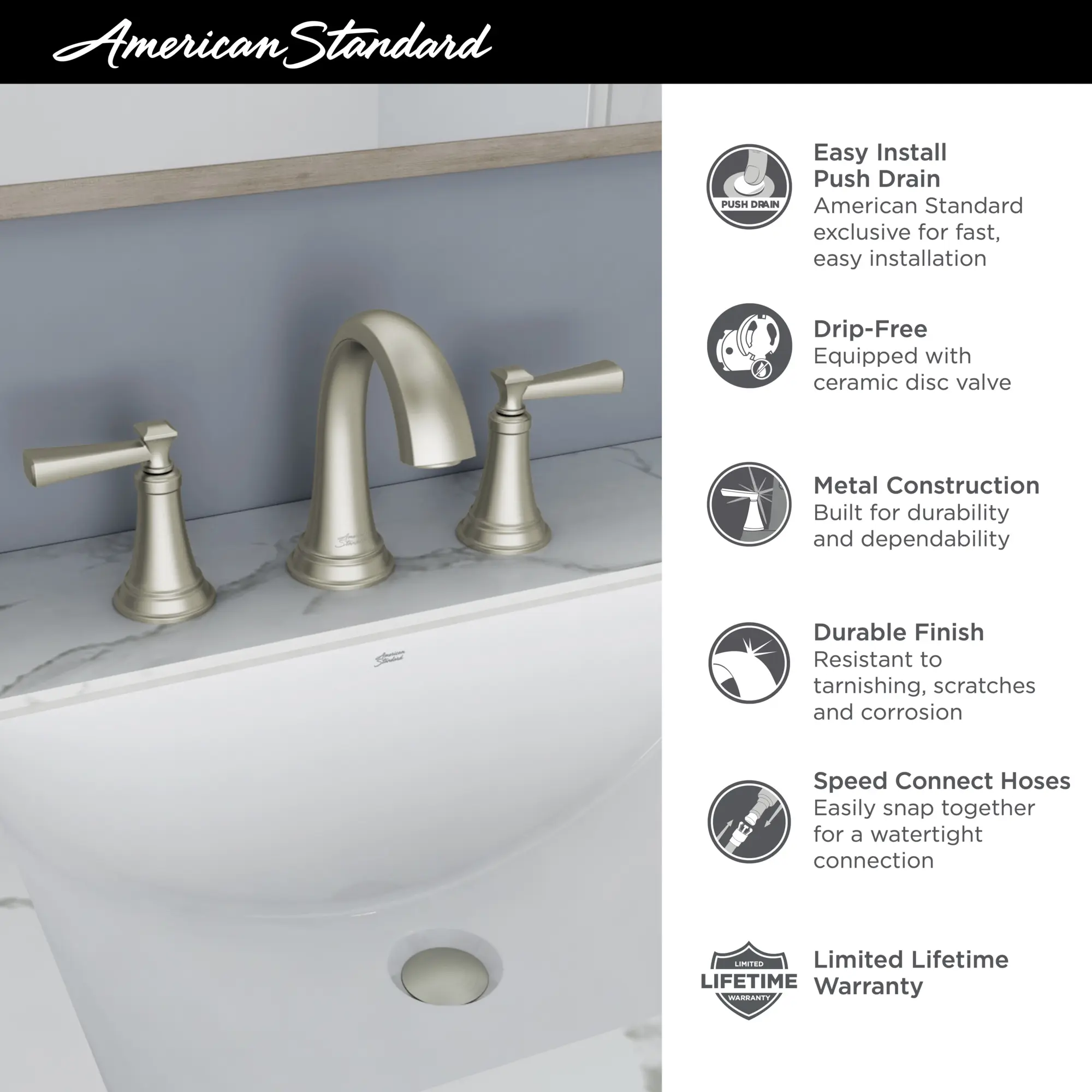 Rumson® 8-Inch Widespread 2-Handle Bathroom Faucet 1.2 gpm/4.5 L/min With Lever Handles - Image 39