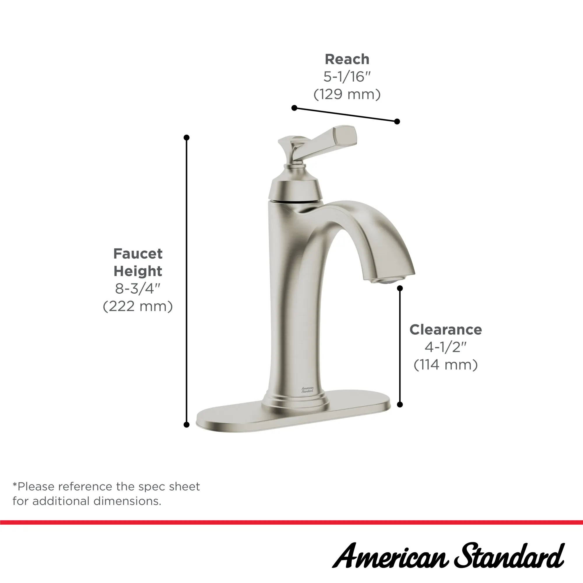 Rumson® Single Hole Single-Handle Bathroom Faucet 1.2 gpm/4.5 L/min With Lever Handle - Image 11