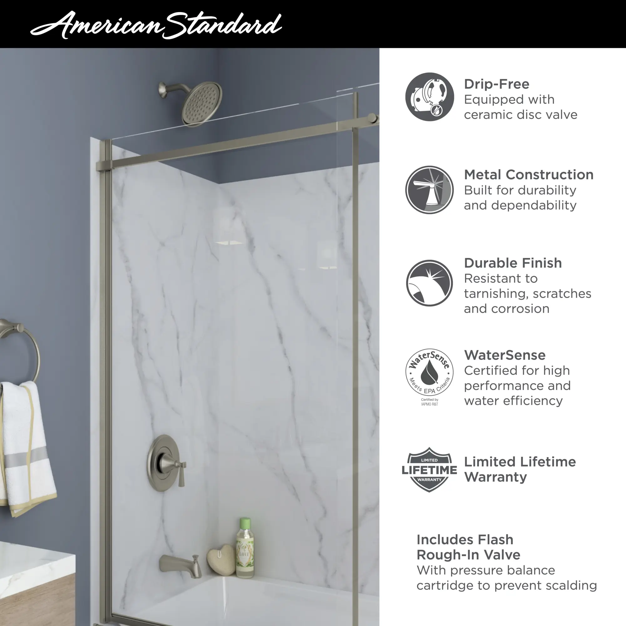 Rumson® Tub and Shower Trim Kit With Valve - Image 37