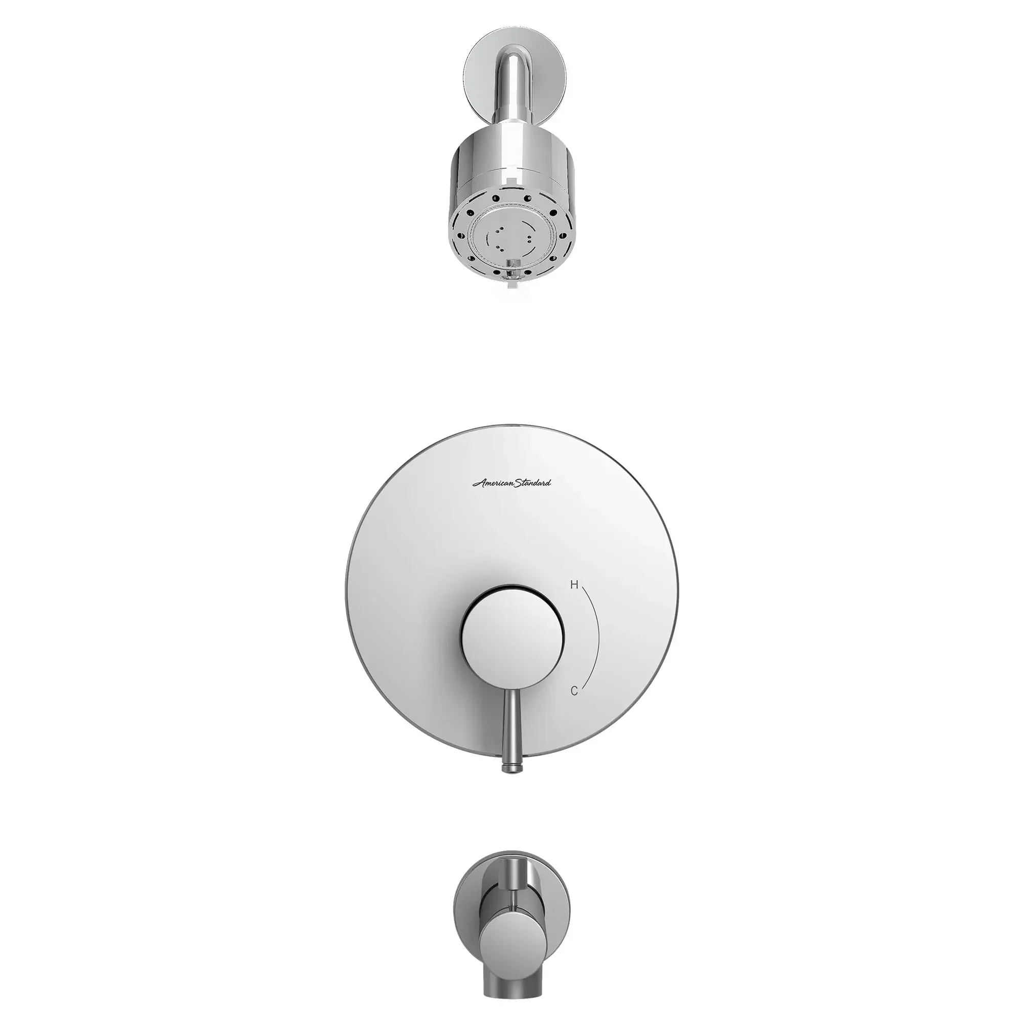 Serin® 2.5 gpm/9.5 L/min Shower Trim Kit With 3-Function Shower Head, Double Ceramic Pressure Balance Cartridge With Lever Handle