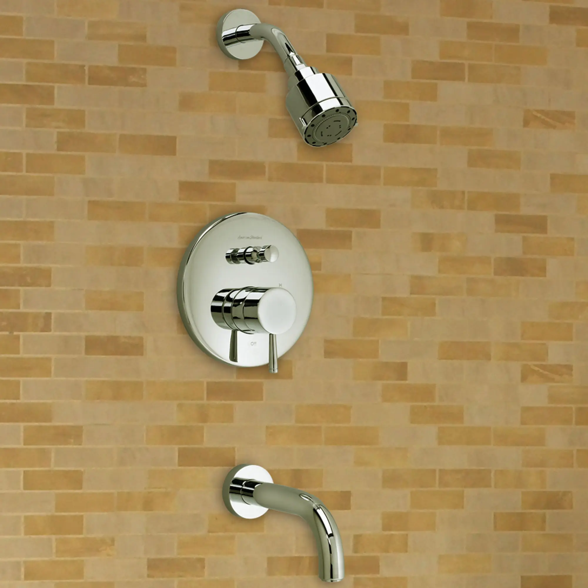 Serin® 2.5 gpm/9.5 L/min Tub and Shower Trim Kit With Rain Shower Head, Double Ceramic Pressure Balance Cartridge With Lever Handle - Image 6