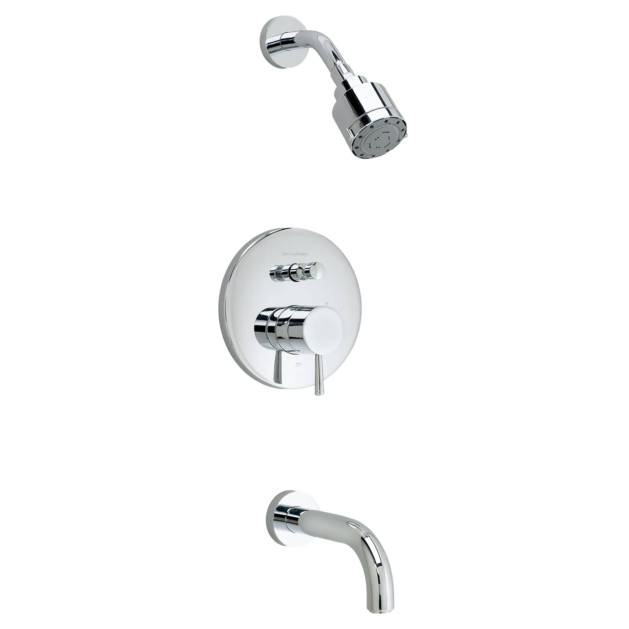 Serin® 2.5 gpm/9.5 L/min Tub and Shower Trim Kit With Rain Shower Head, Double Ceramic Pressure Balance Cartridge With Lever Handle - Image 8