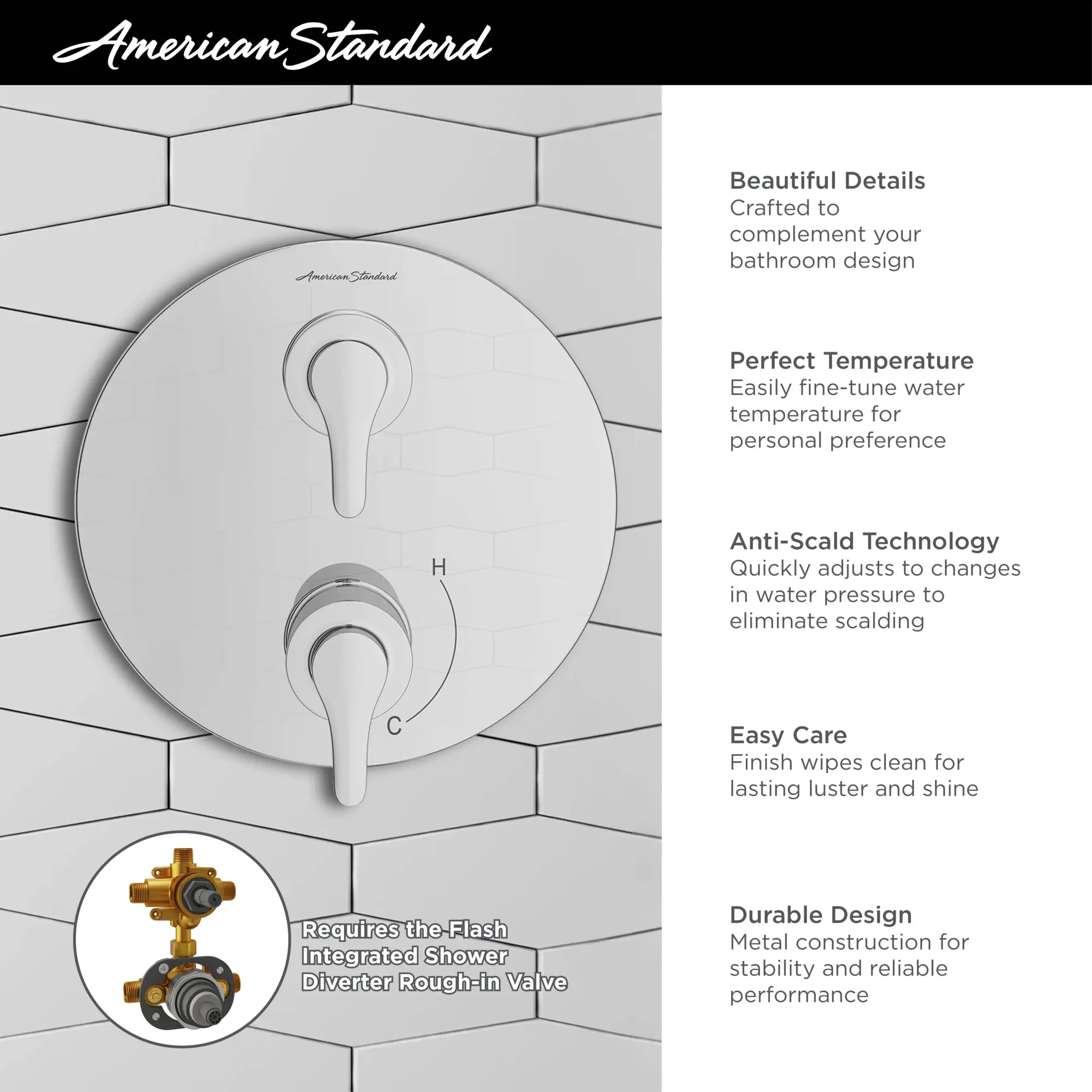 Studio® S 2-Handle Integrated Shower Diverter Trim Only - Image 22