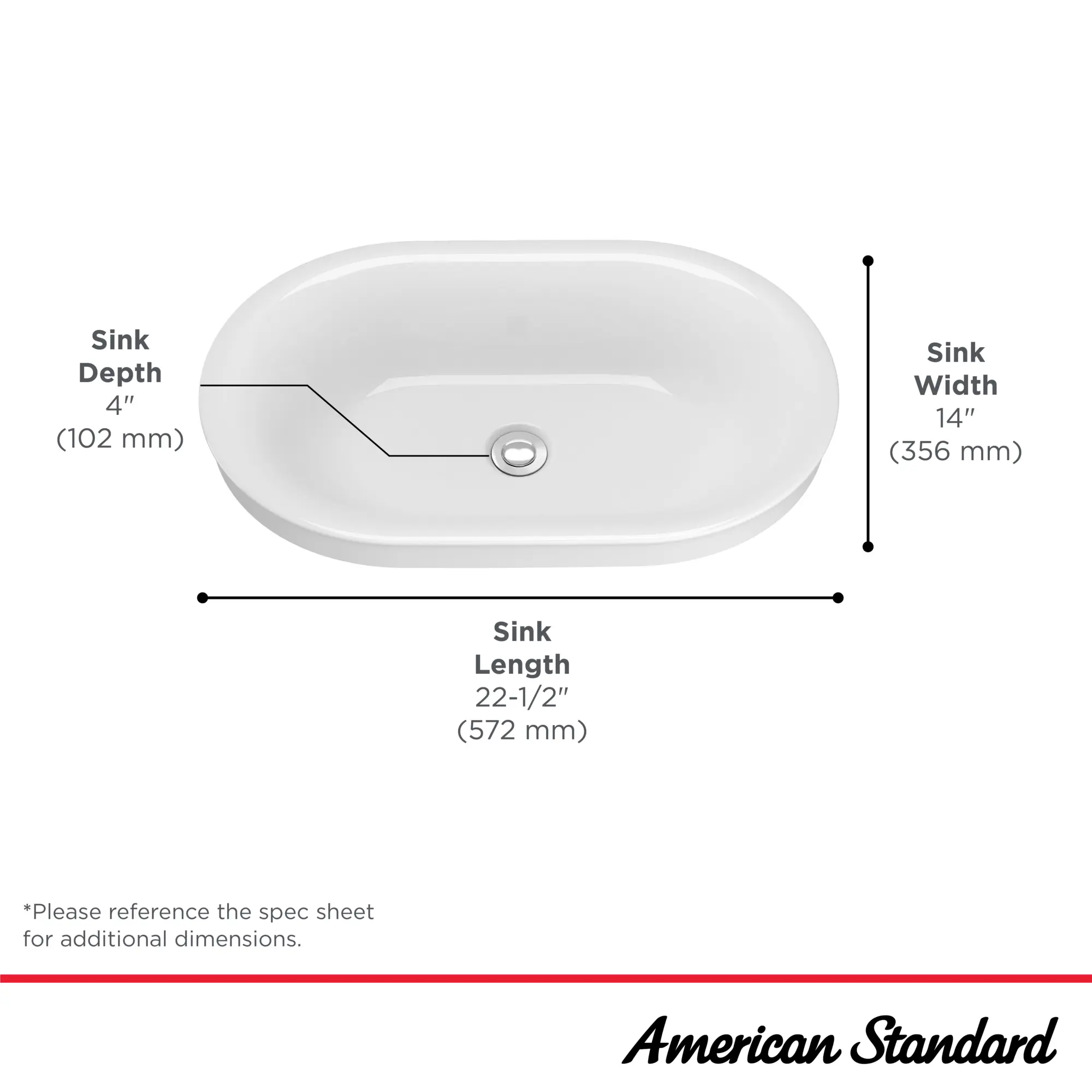 Studio® S Above Counter Oval Sink - Image 9