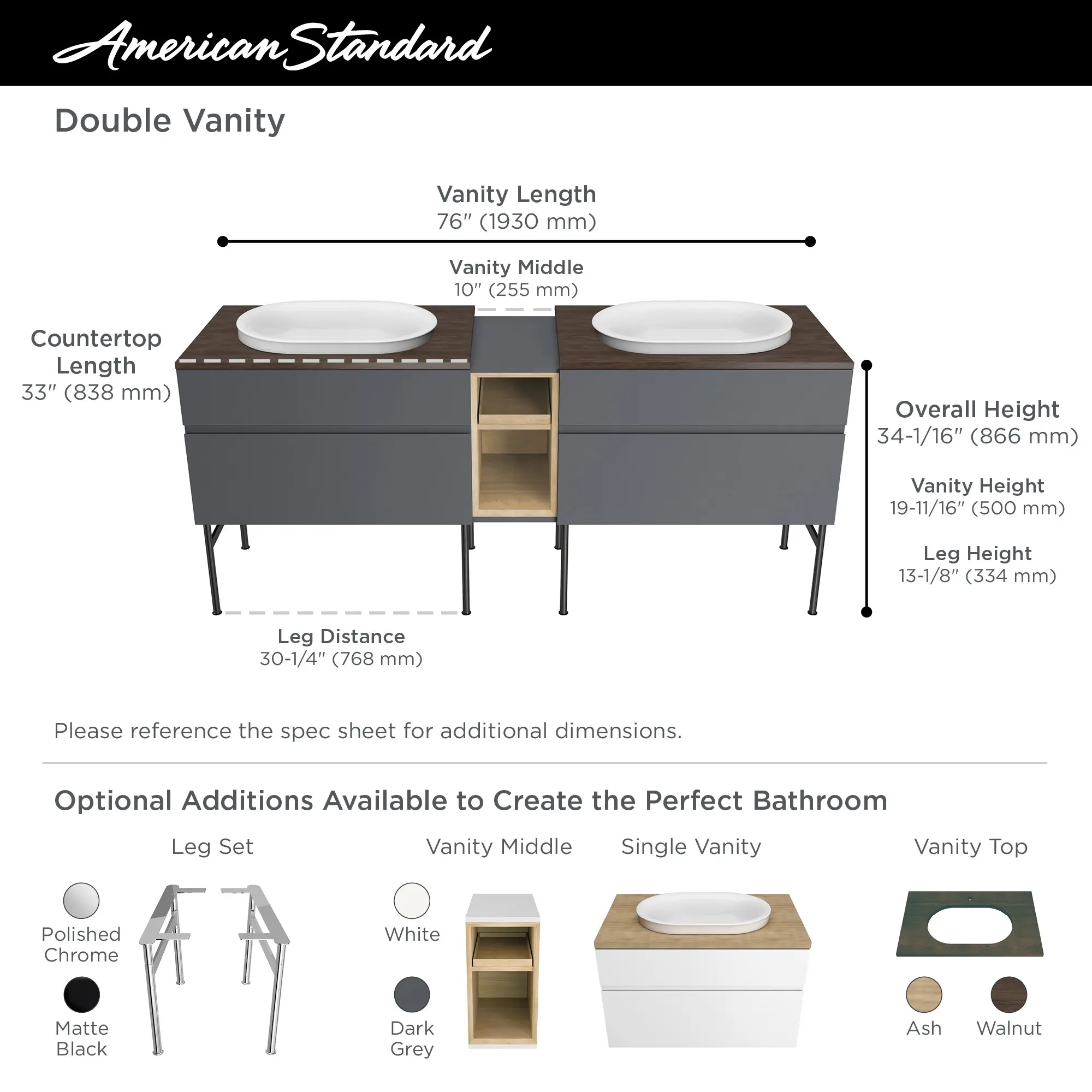 Studio® S Above Counter Sink Top with Center Hole Only - Image 38