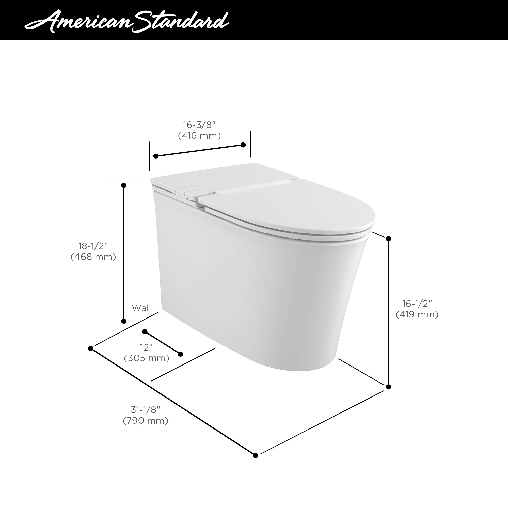Studio® S One-Piece 1.0 gpf/3.8 Lpf Chair Height Elongated Toilet With Seat - Image 23