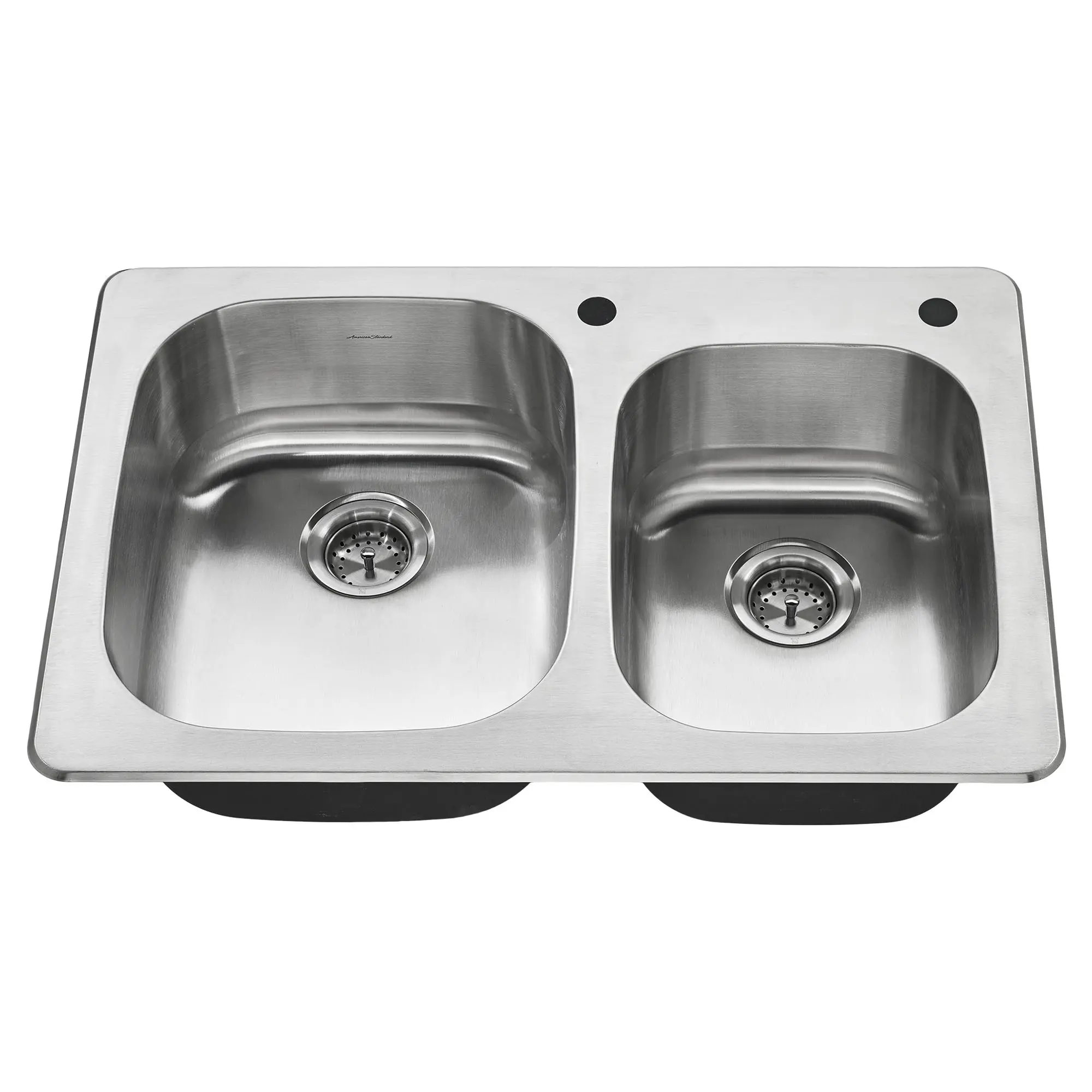 Sullivan® Offset Stainless Steel 2-Hole Topmount Double-Bowl Kitchen Sink - Image 2