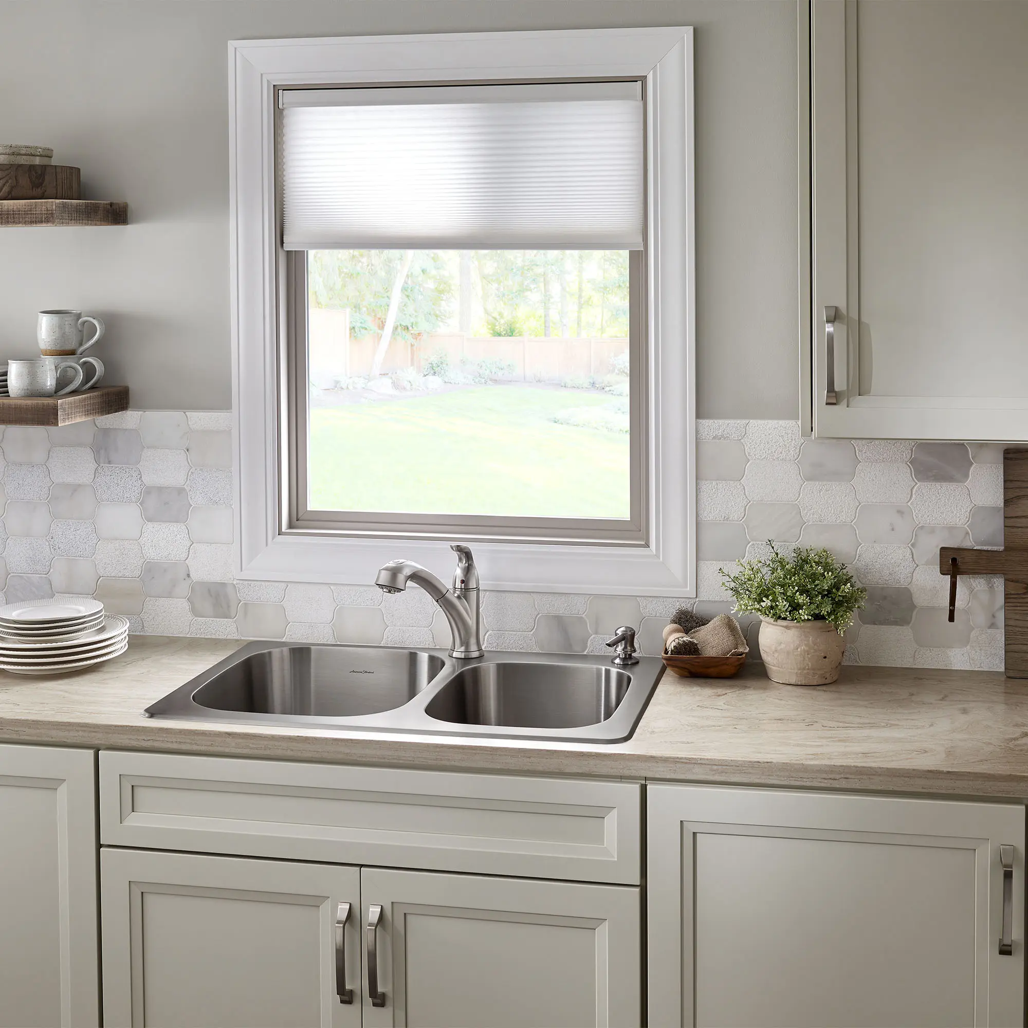 Sullivan® Offset Stainless Steel 2-Hole Topmount Double-Bowl Kitchen Sink - Image 3