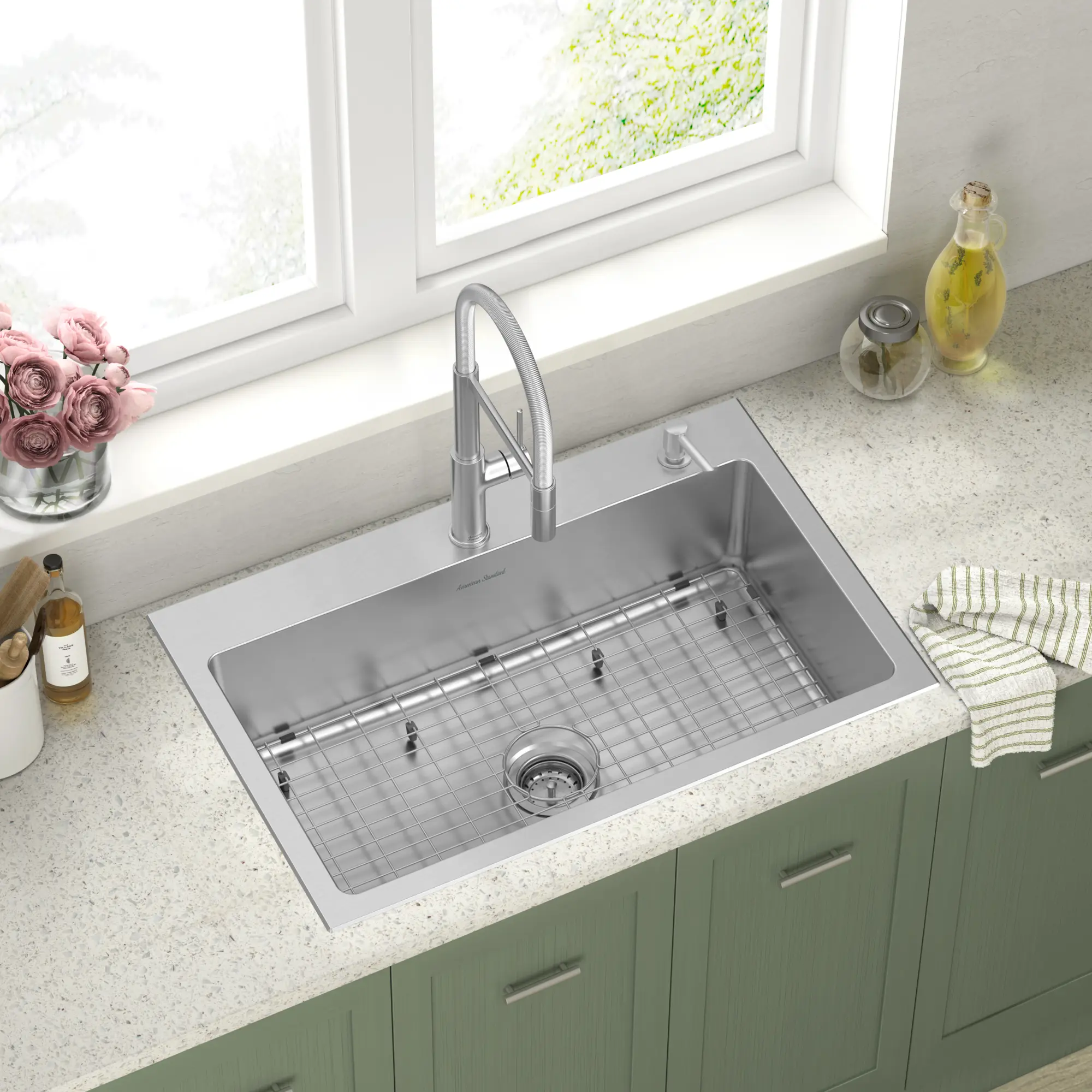 Tamarind® 33 x 22-Inch Stainless Steel Single-Bowl 1-Hole Kitchen Sink and Faucet - Image 10