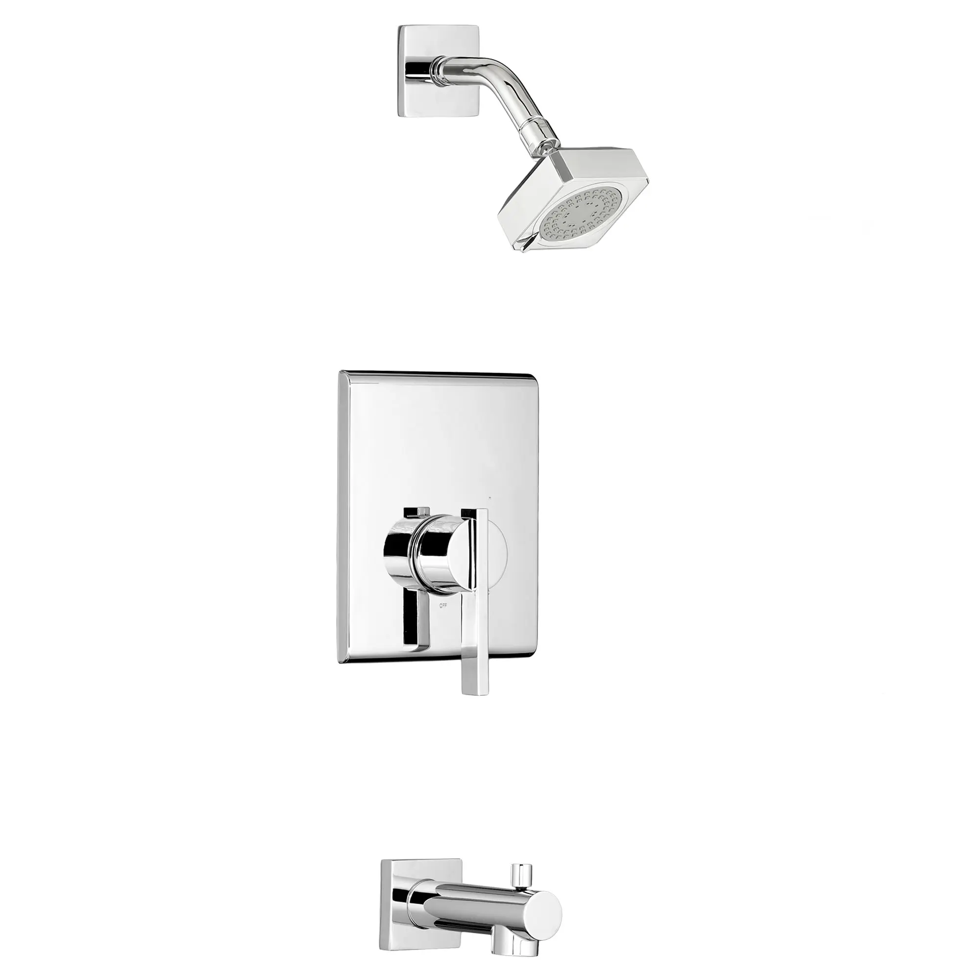 Times Square® 1.75 gpm/6.6 L/min Tub and Shower Trim Kit With Water-Saving Showerhead, Double Ceramic Pressure Balance Cartridge With Lever Handle