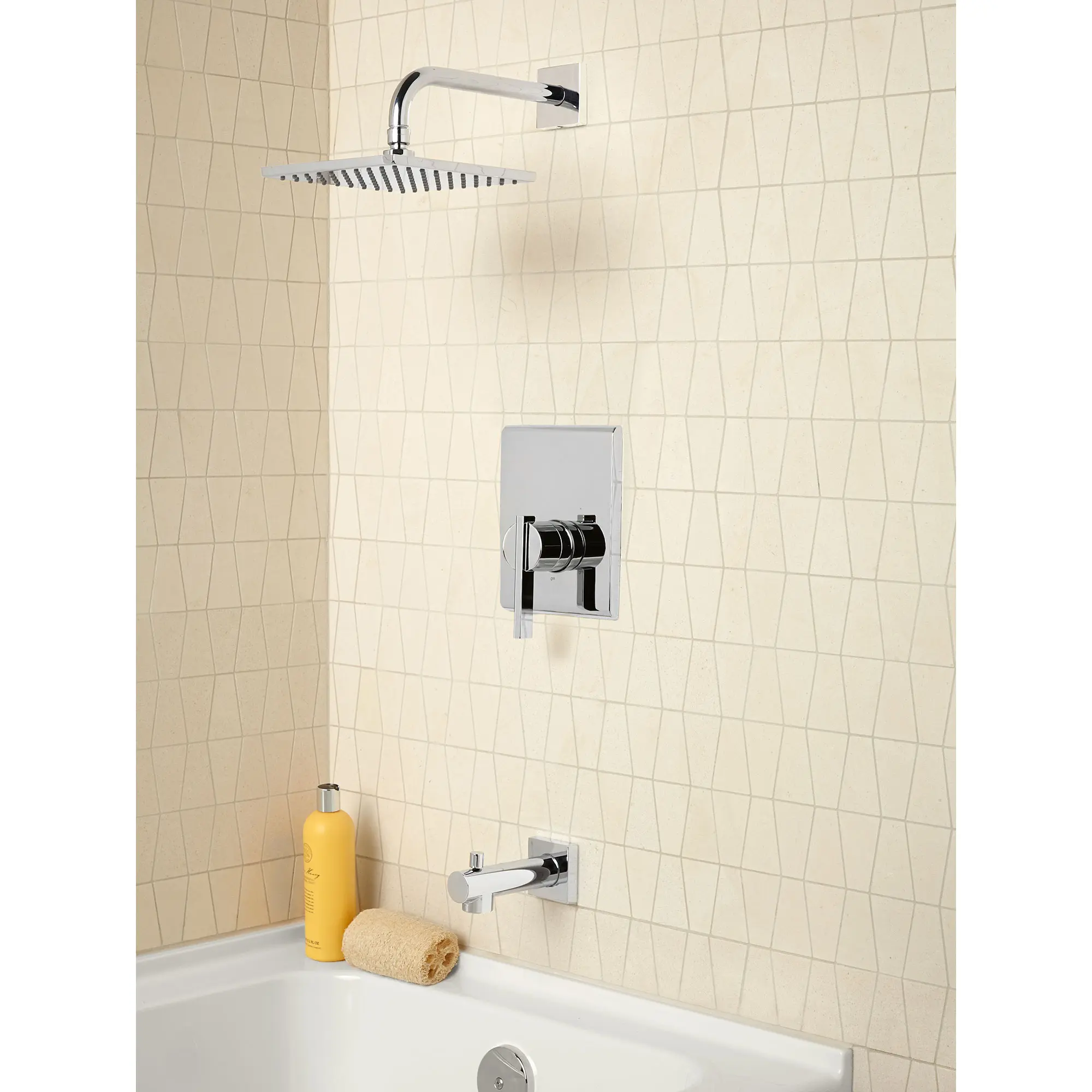 Times Square® 2.5 gpm/9.5 L/min Tub and Shower Trim Kit With Rain Showerhead, Double Ceramic Pressure Balance Cartridge With Lever Handle - Image 5