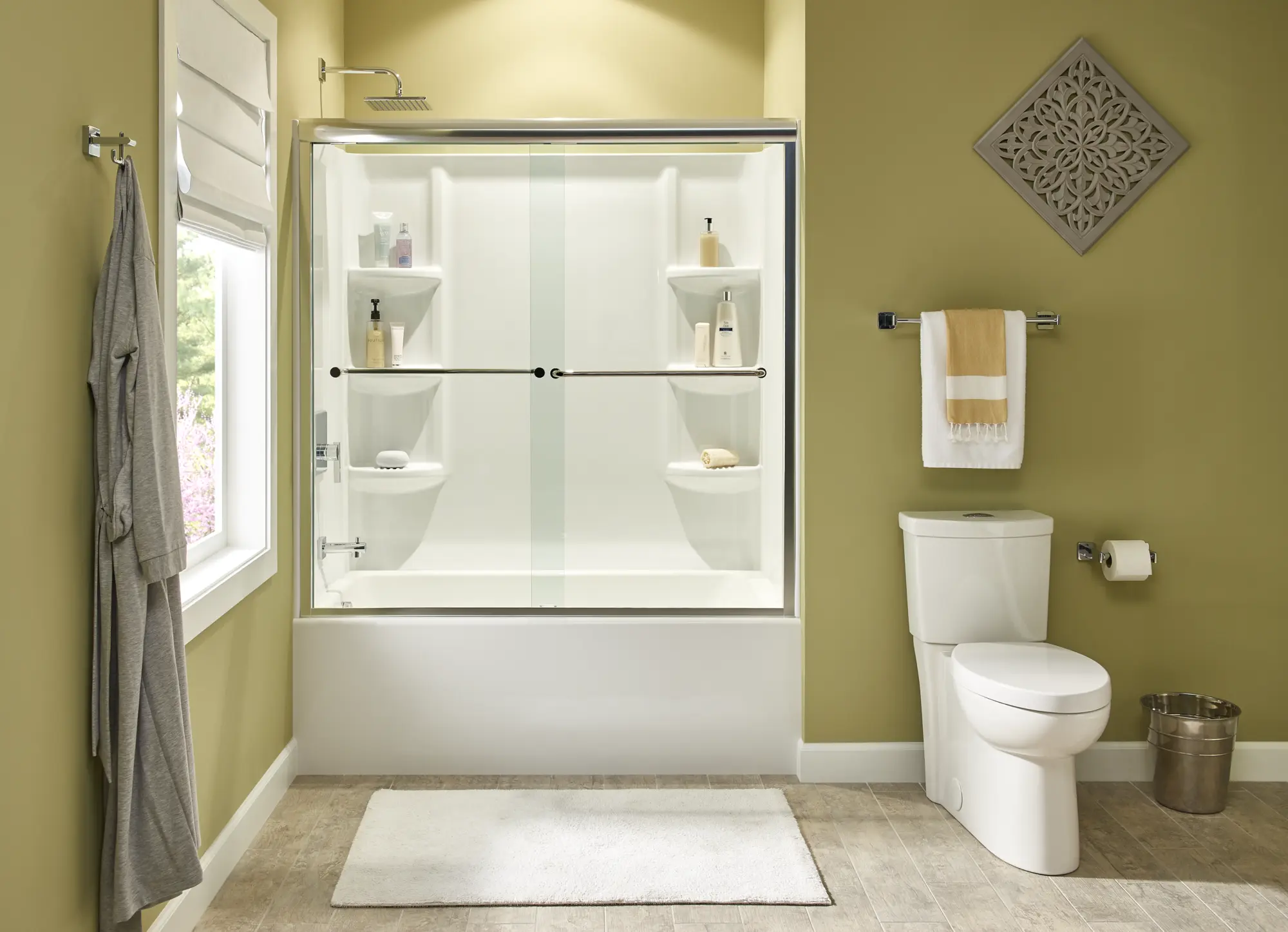 Times Square® 2.5 gpm/9.5 L/min Tub and Shower Trim Kit With Rain Showerhead, Double Ceramic Pressure Balance Cartridge With Lever Handle - Image 6
