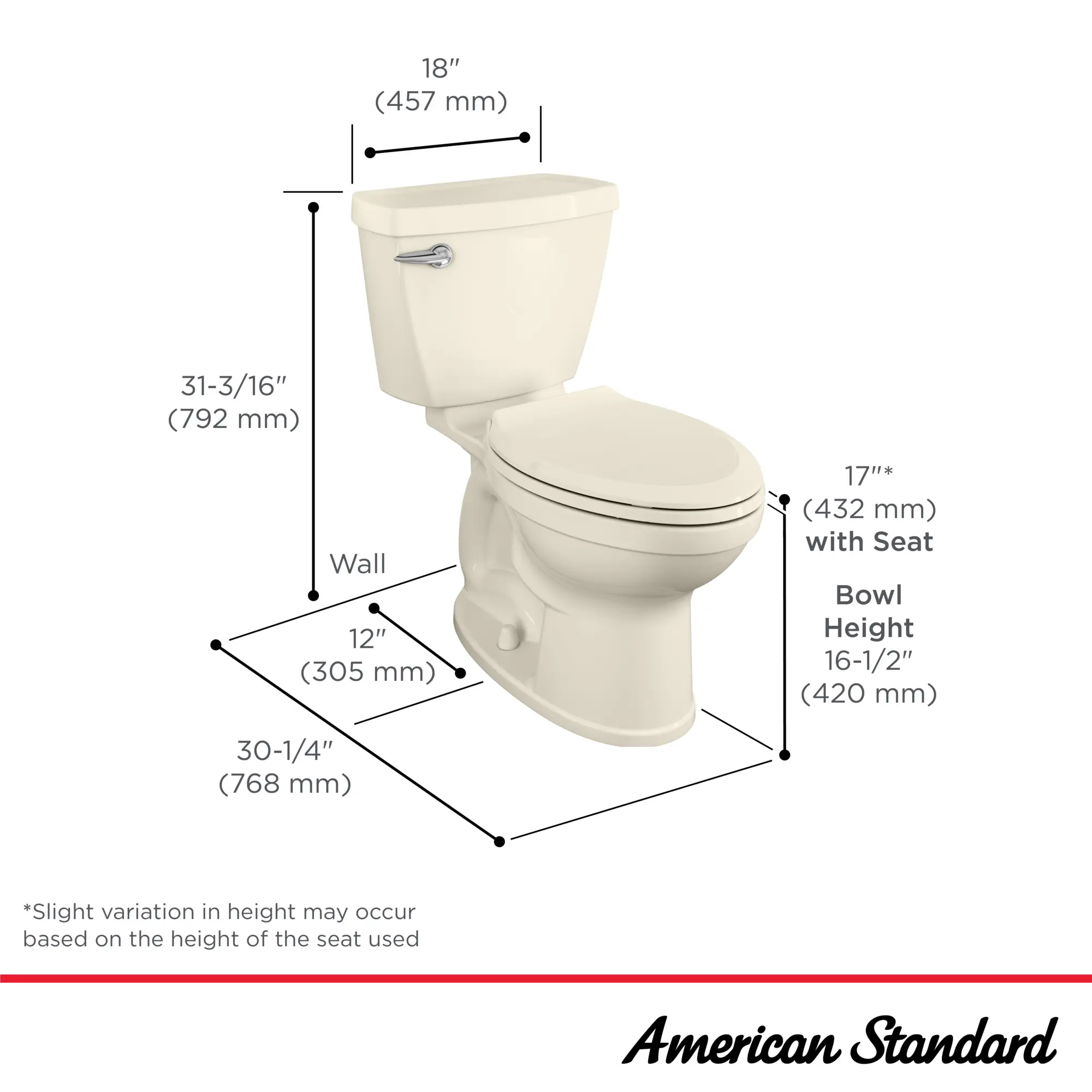 Titan 1.6 GPF/6.0 LPF Left Trip Lever Chair Height Elongated-Front Aquaguard Toilet with Seat - Image 23