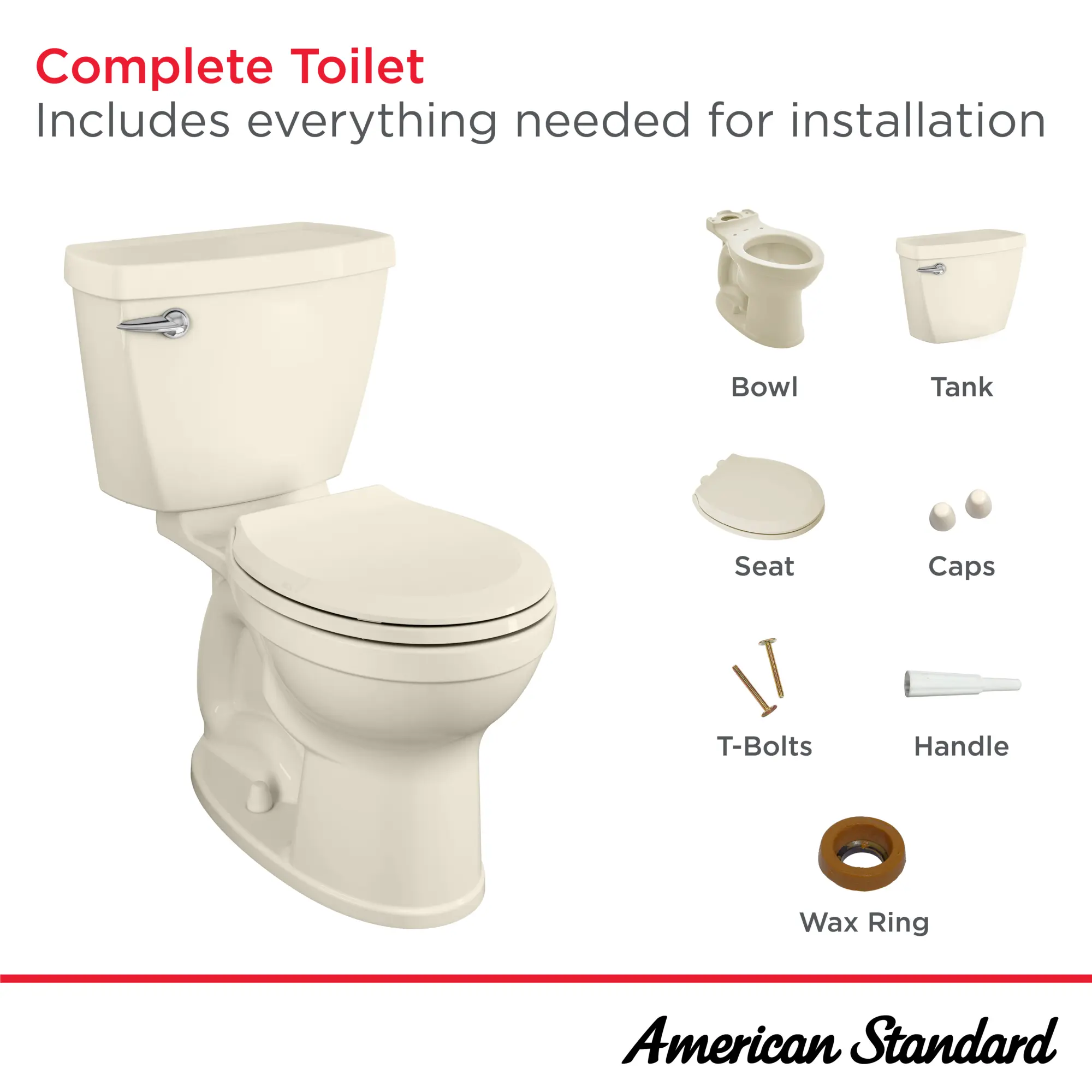 Titan 1.6 GPF/6.0 LPF Left Trip Lever Chair Height Round-Front Aquaguard Toilet with Seat - Image 14