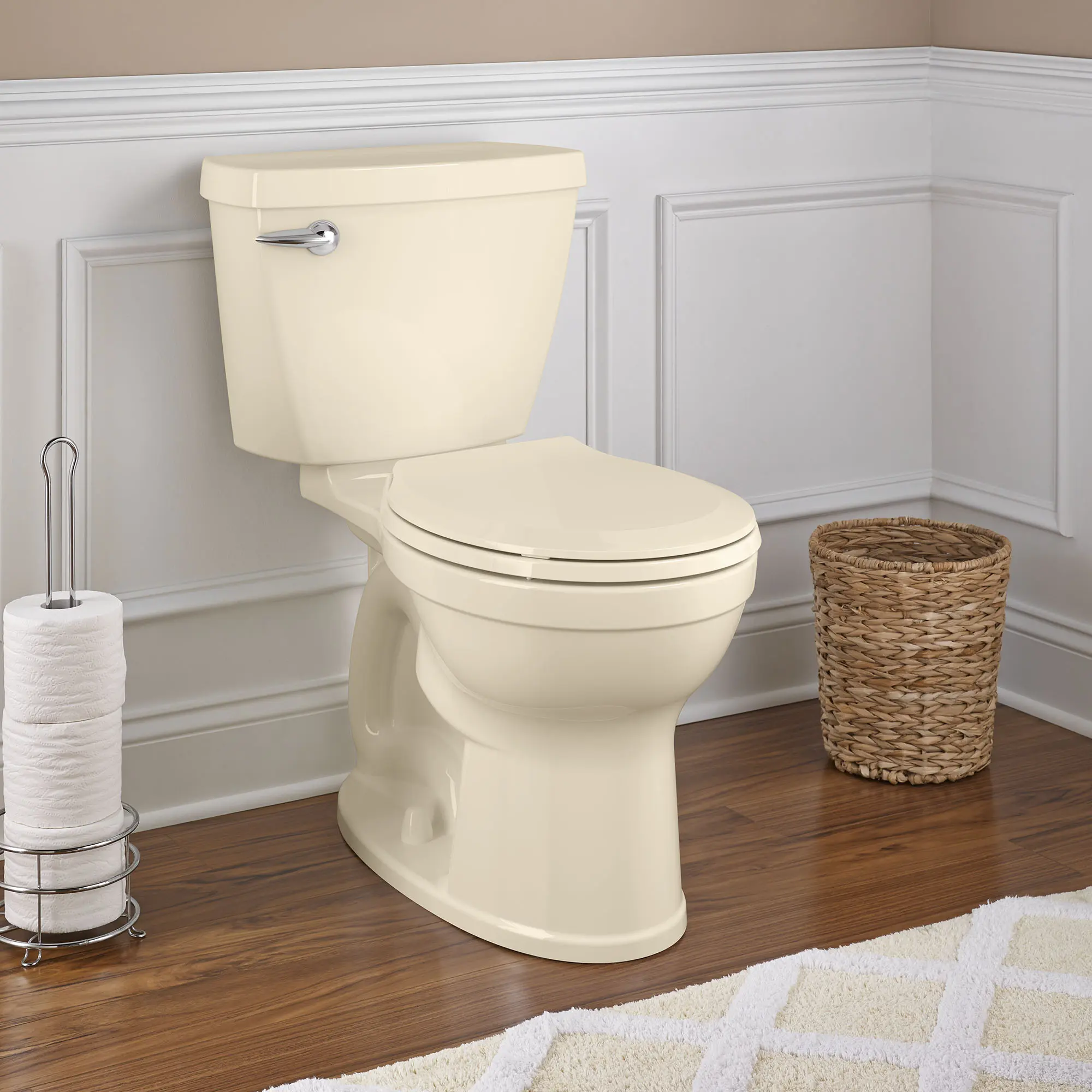 Titan 1.6 GPF/6.0 LPF Left Trip Lever Chair Height Round-Front Aquaguard Toilet with Seat - Image 57