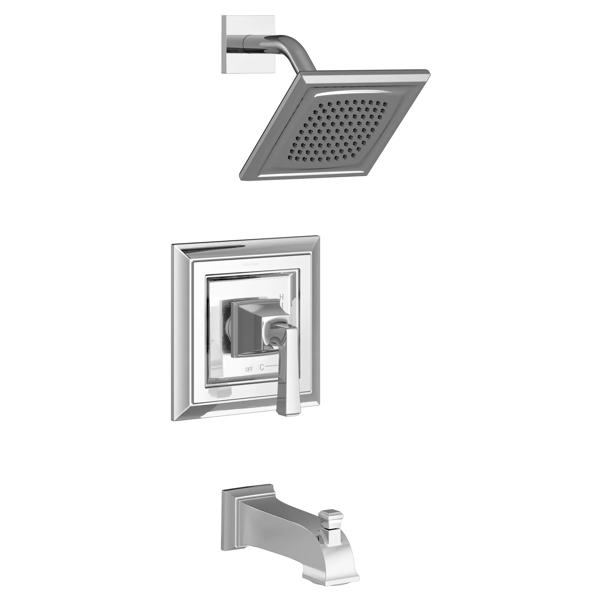 Town Square S 2.5 gpm/9.5 L/min Tub and Shower Trim Kit With Single Function Showerhead, Double Ceramic Pressure Balance Cartridge With Lever Handle - Image 3