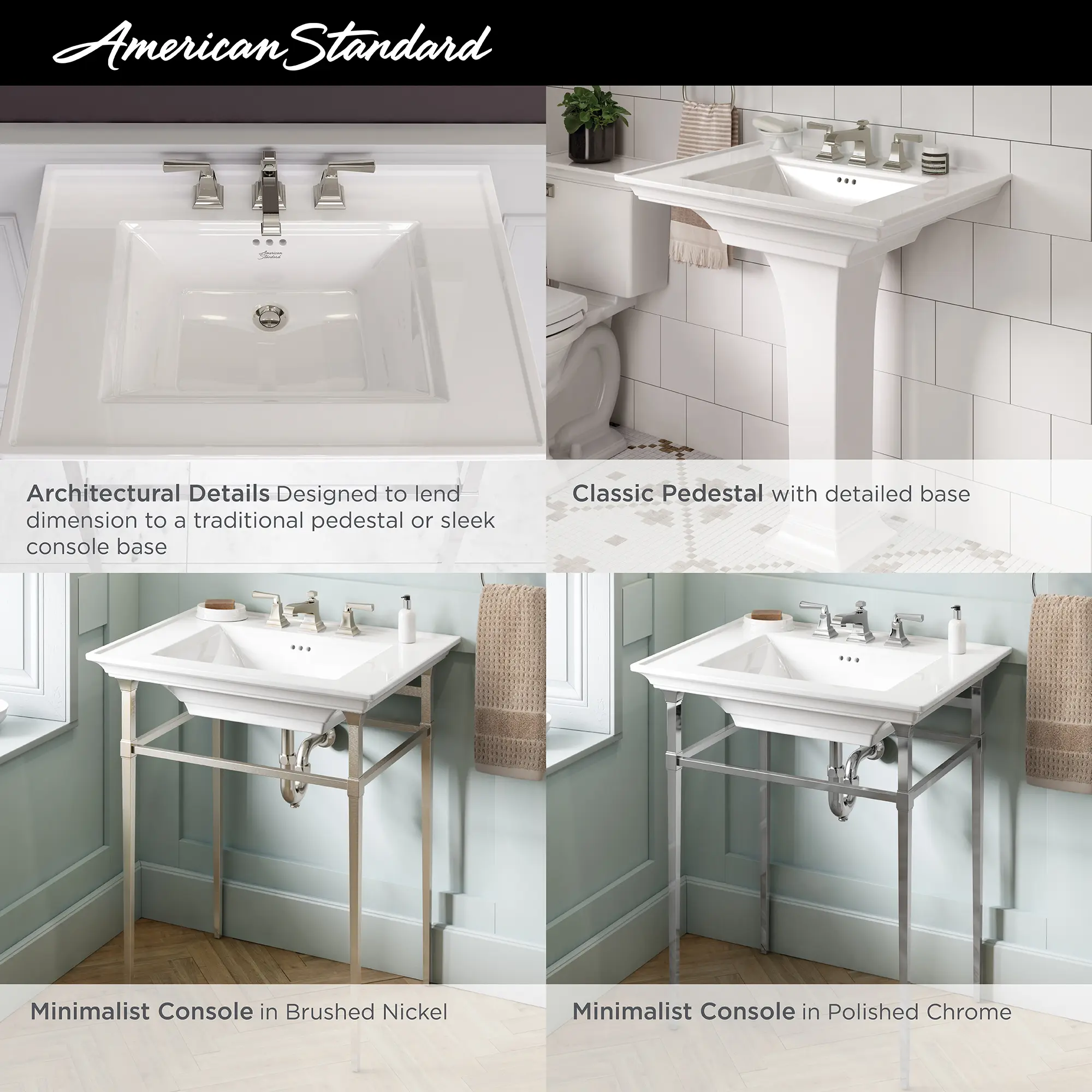 Town Square® S 8-Inch Widespread Pedestal Sink Top and Leg Combination - Image 11