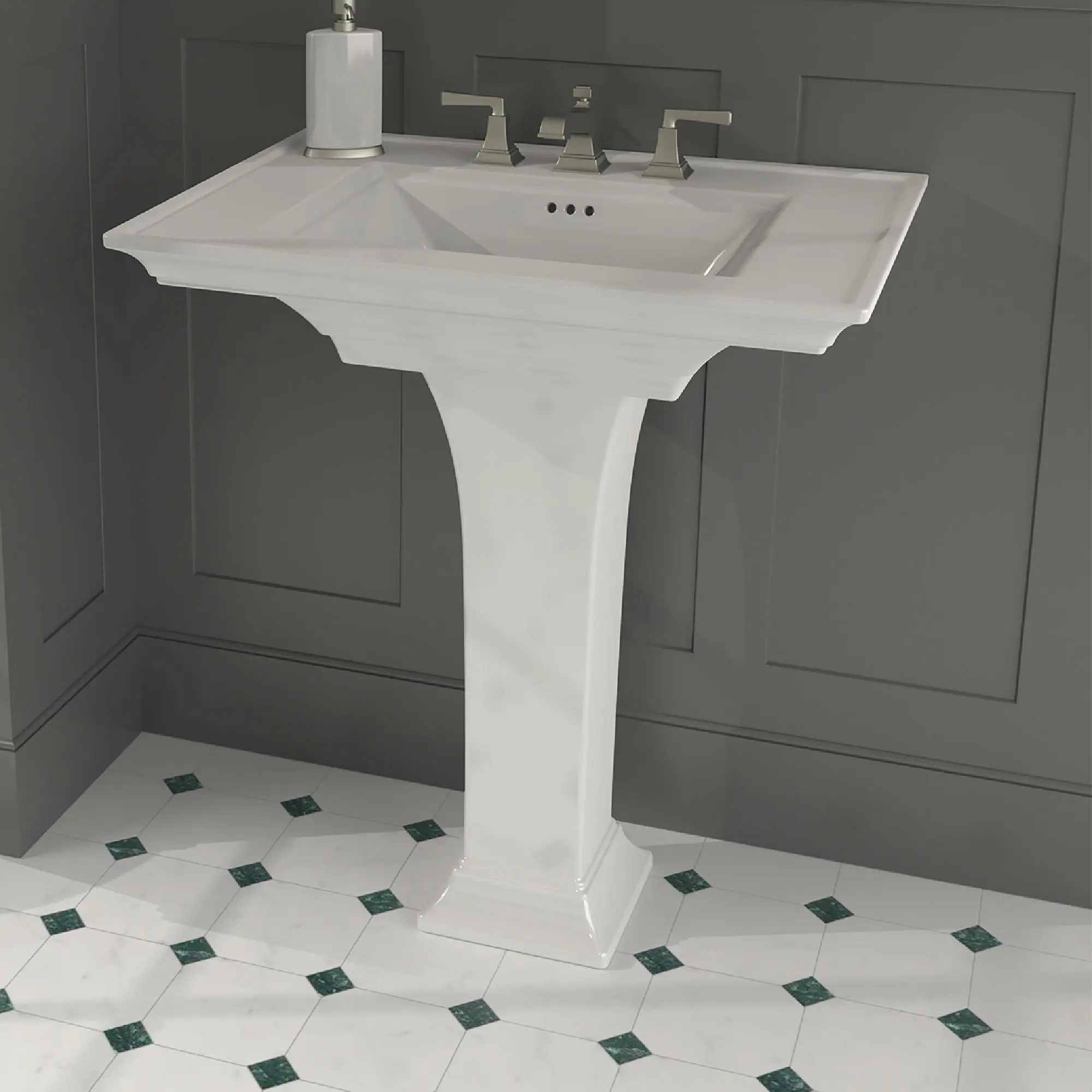 Town Square® S 8-Inch Widespread Pedestal Sink Top and Leg Combination - Image 6