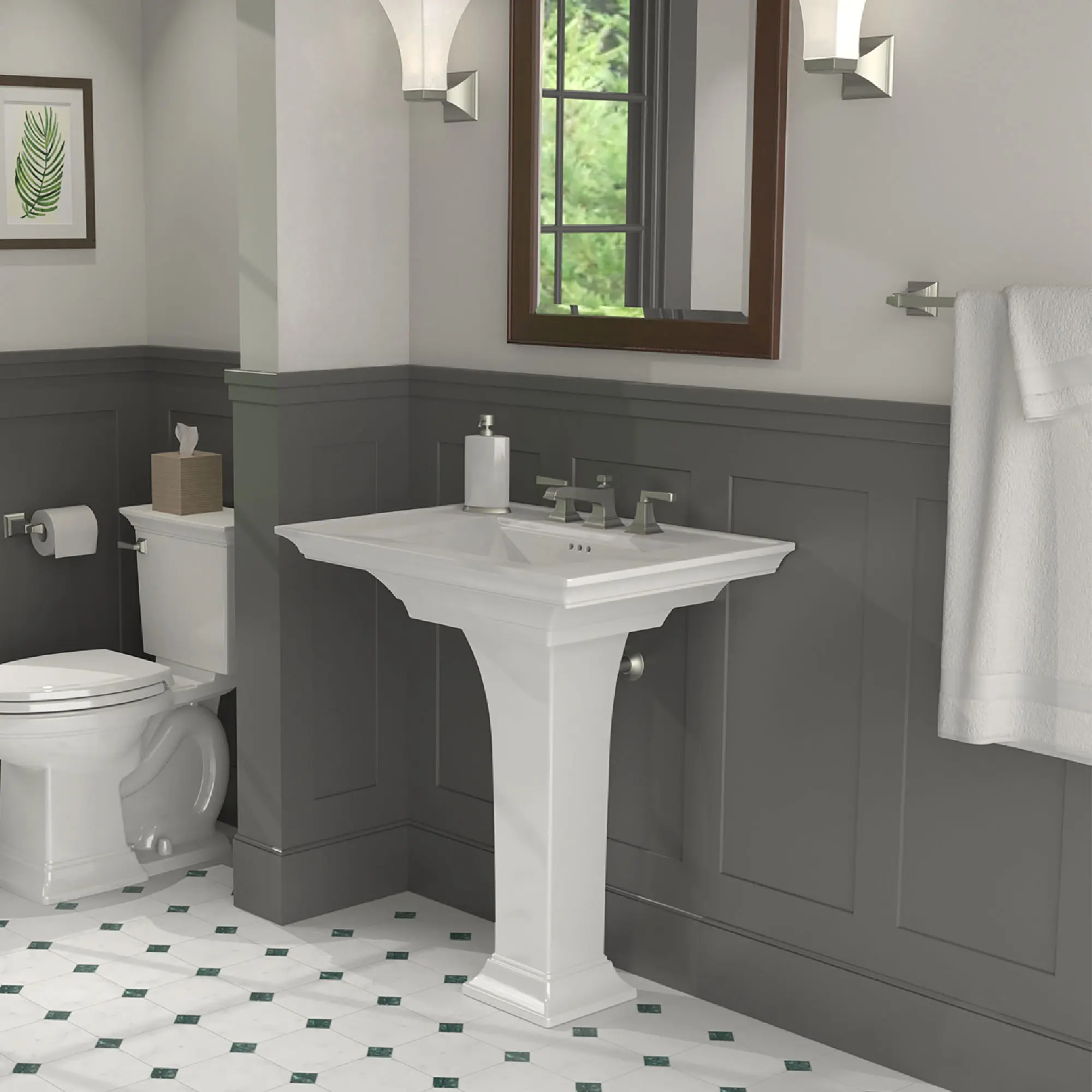 Town Square® S 8-Inch Widespread Pedestal Sink Top and Leg Combination - Image 7