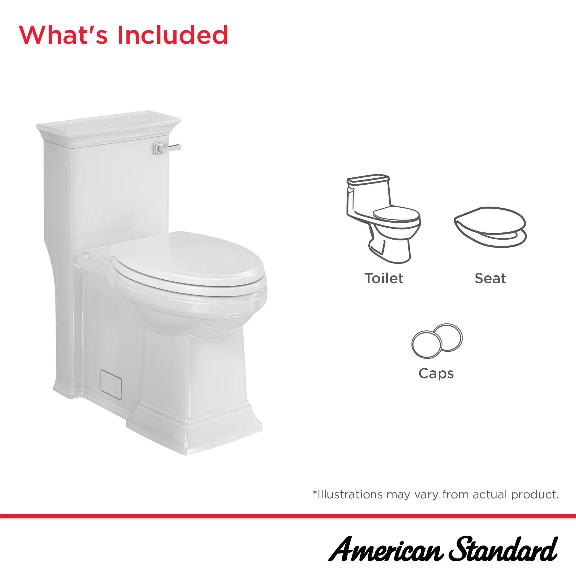 Town Square® S One-Piece 1.28 gpf/4.8 Lpf Chair Height Right-Hand Trip Lever Elongated Toilet With Seat - Image 13