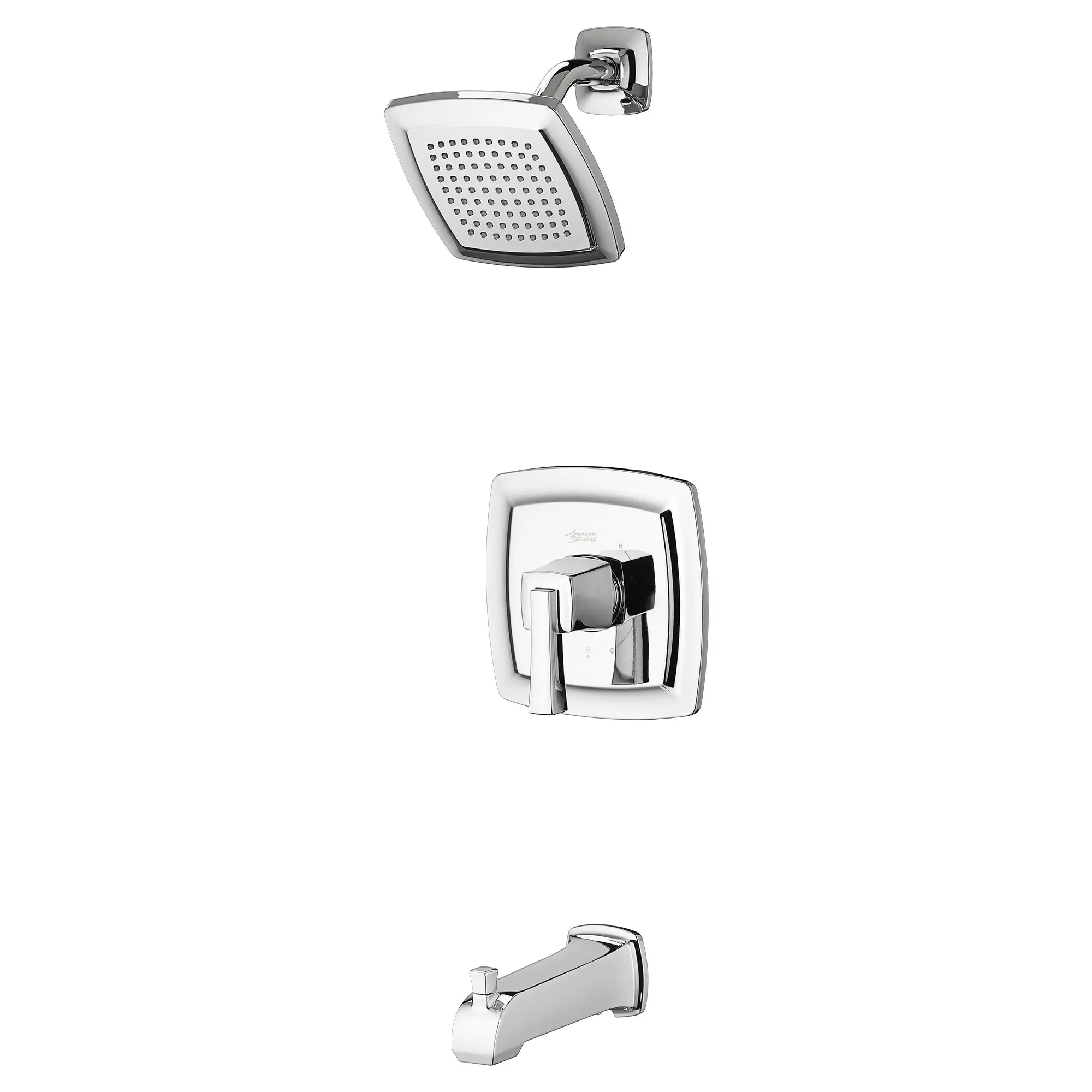 Townsend® 2.5 gpm/9.5L/min Tub and Shower Trim Kit With Rain Showerhead, Double Ceramic Pressure Balance Cartridge With Lever Handle - Image 3