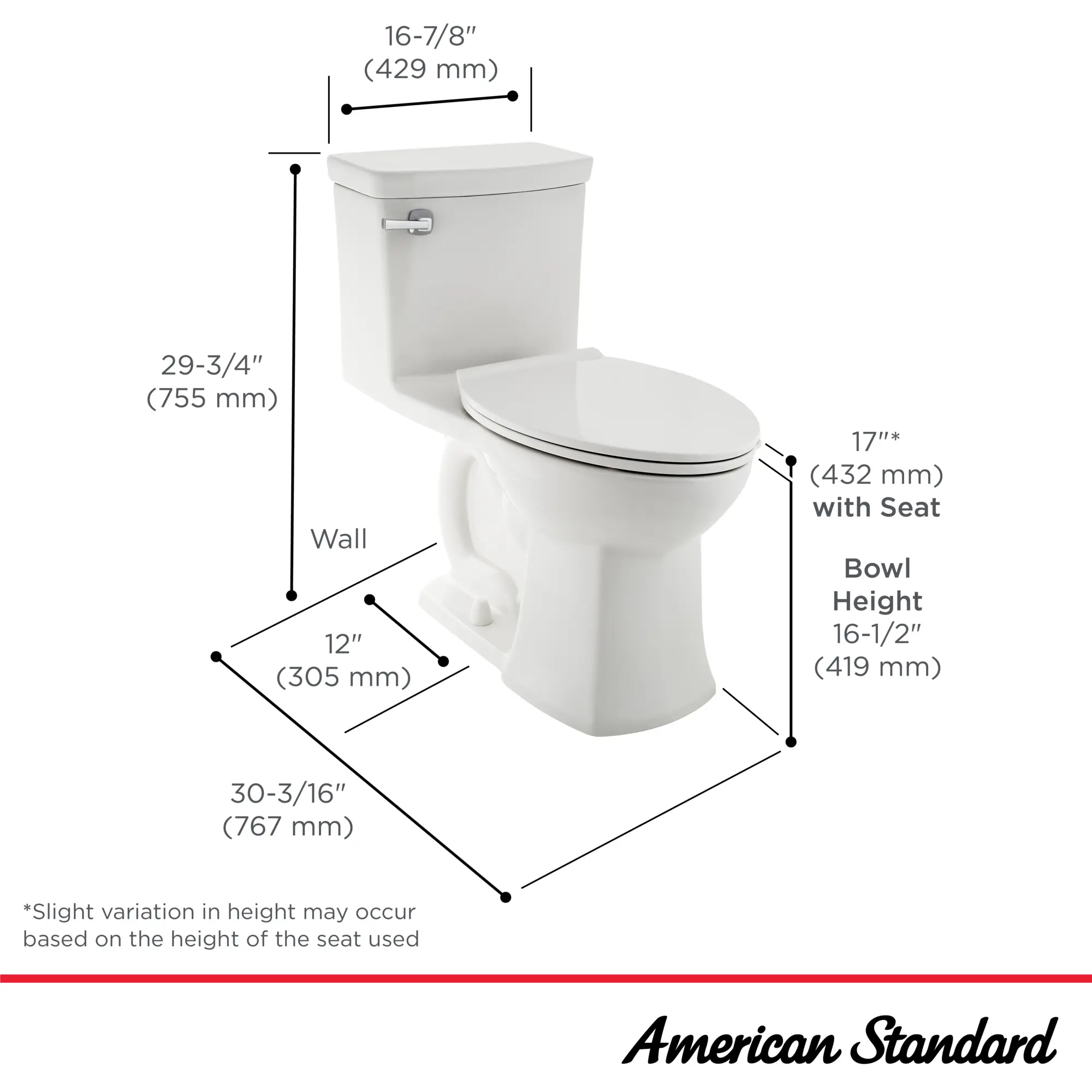 Townsend® VorMax® One-Piece 1.28 gpf/4.8 Lpf Chair Height Elongated Toilet with Seat - Image 21