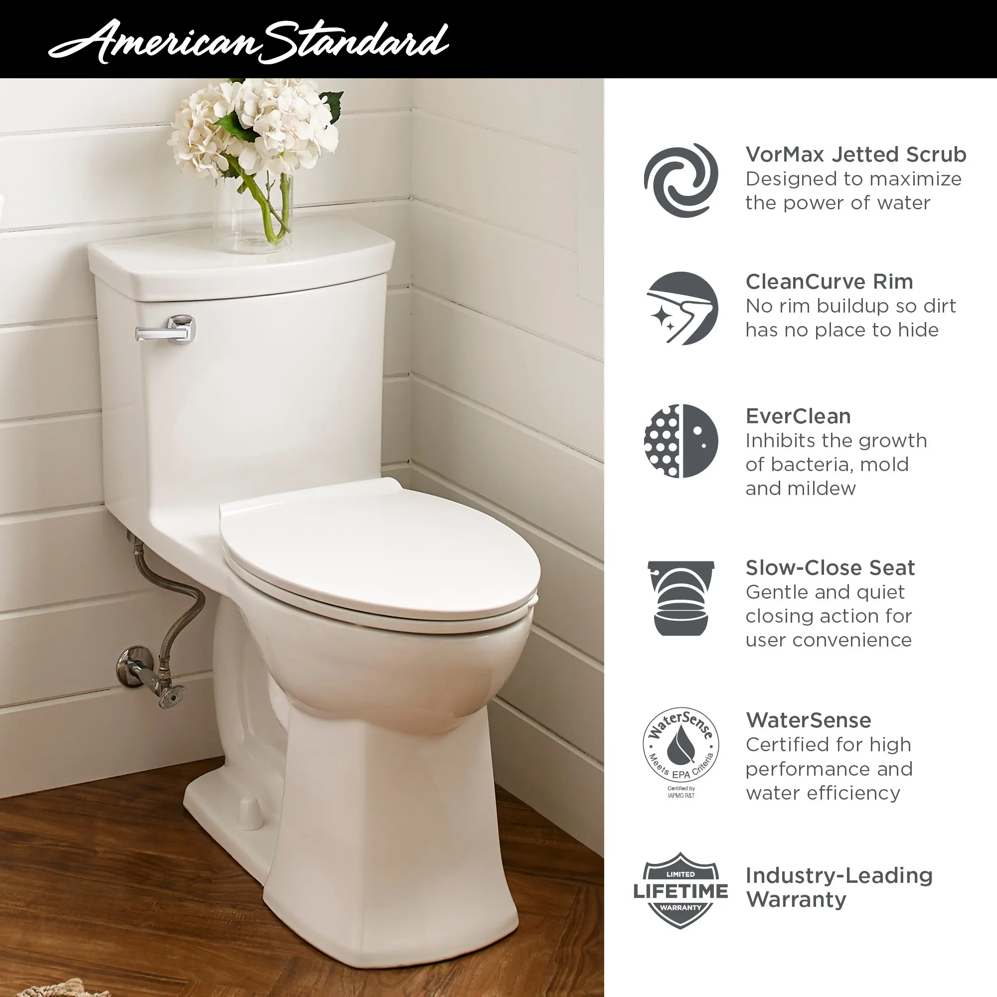 Townsend® VorMax® One-Piece 1.28 gpf/4.8 Lpf Chair Height Elongated Toilet with Seat - Image 44