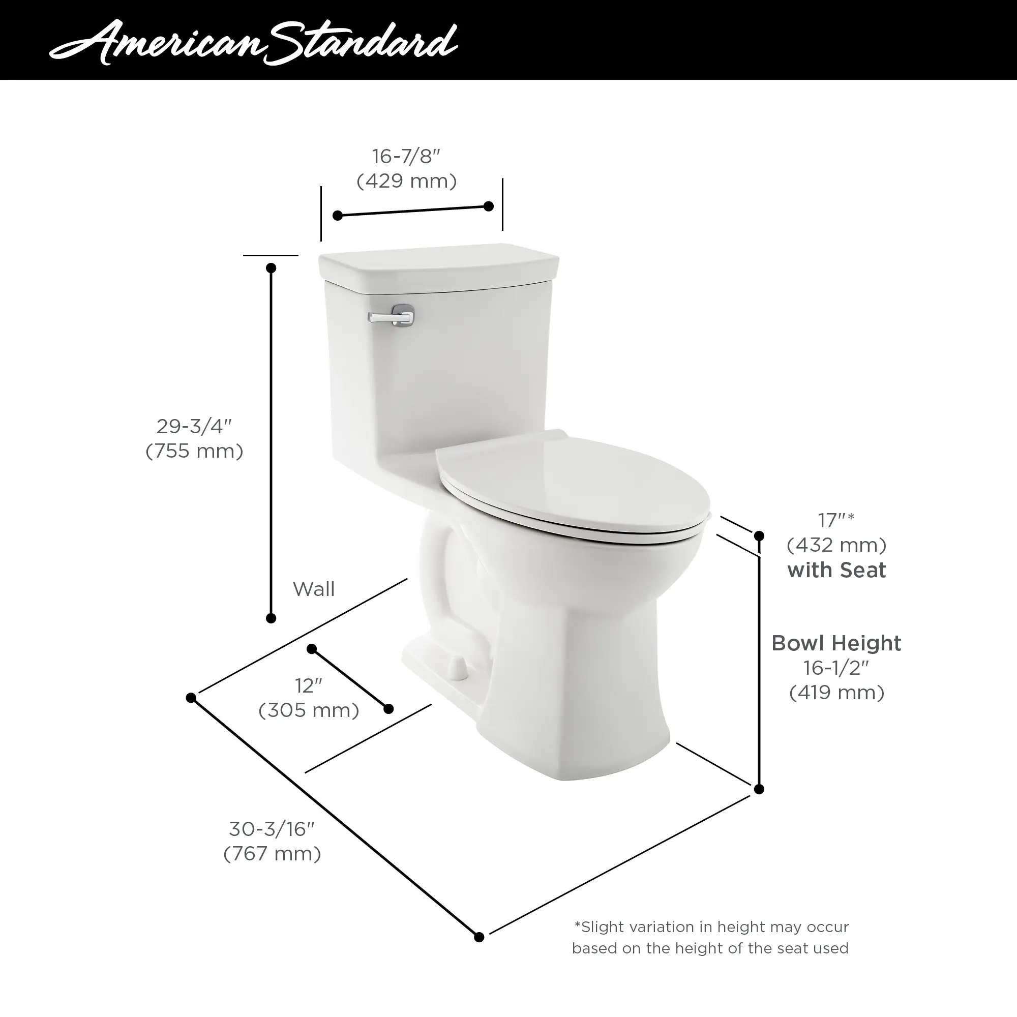Townsend® VorMax® One-Piece 1.28 gpf/4.8 Lpf Chair Height Elongated Toilet with Seat - Image 46